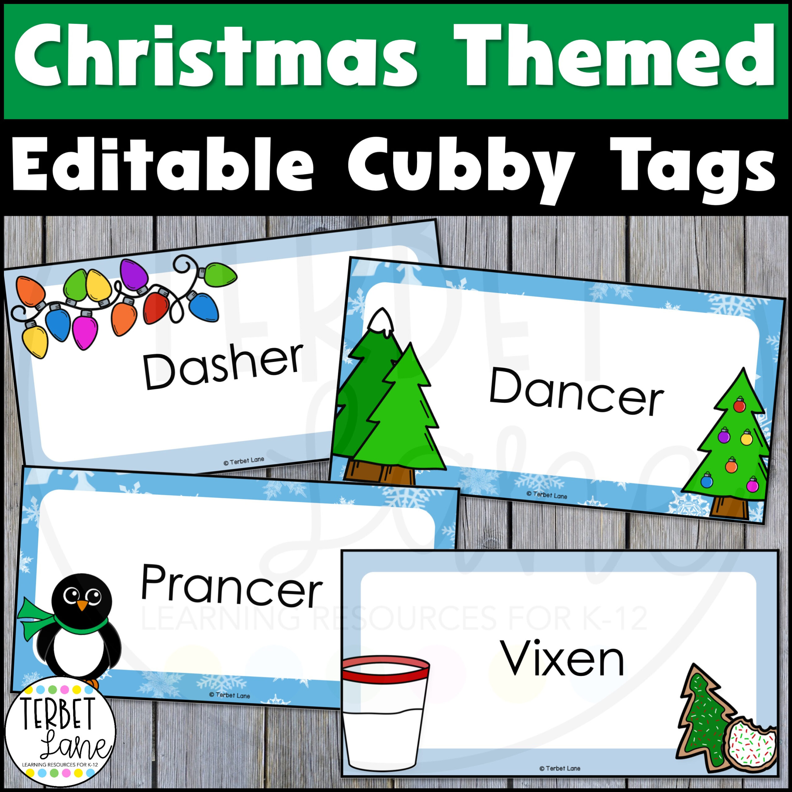 Editable Christmas Cubby Tags - Classful intended for Christmas Cubby Tags Free Printable