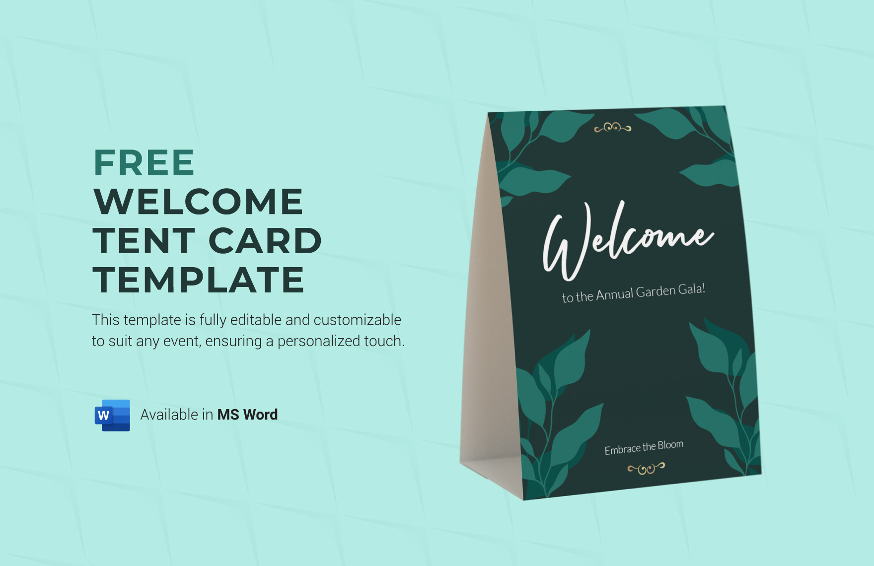 Editable Tent Card Templates In Word To Download for Tent Card Design Template Free Download