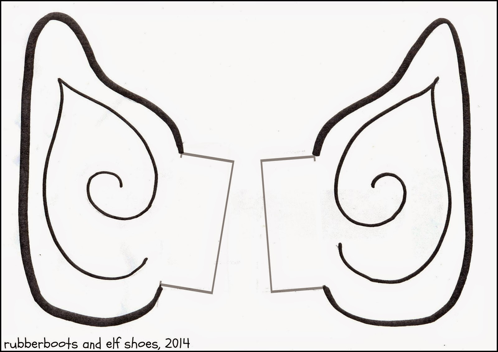 Elf Hat And Ears - Rubber Boots And Elf Shoes inside Elf Ears Printable