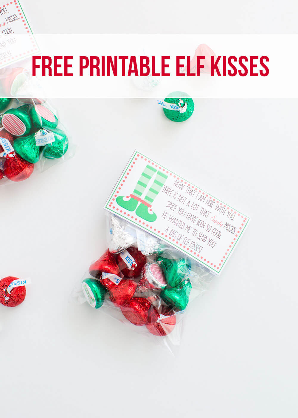 Elf Kisses (Free Printable) - The Inspiration Board throughout Elf On The Shelf Hershey Kisses Printable