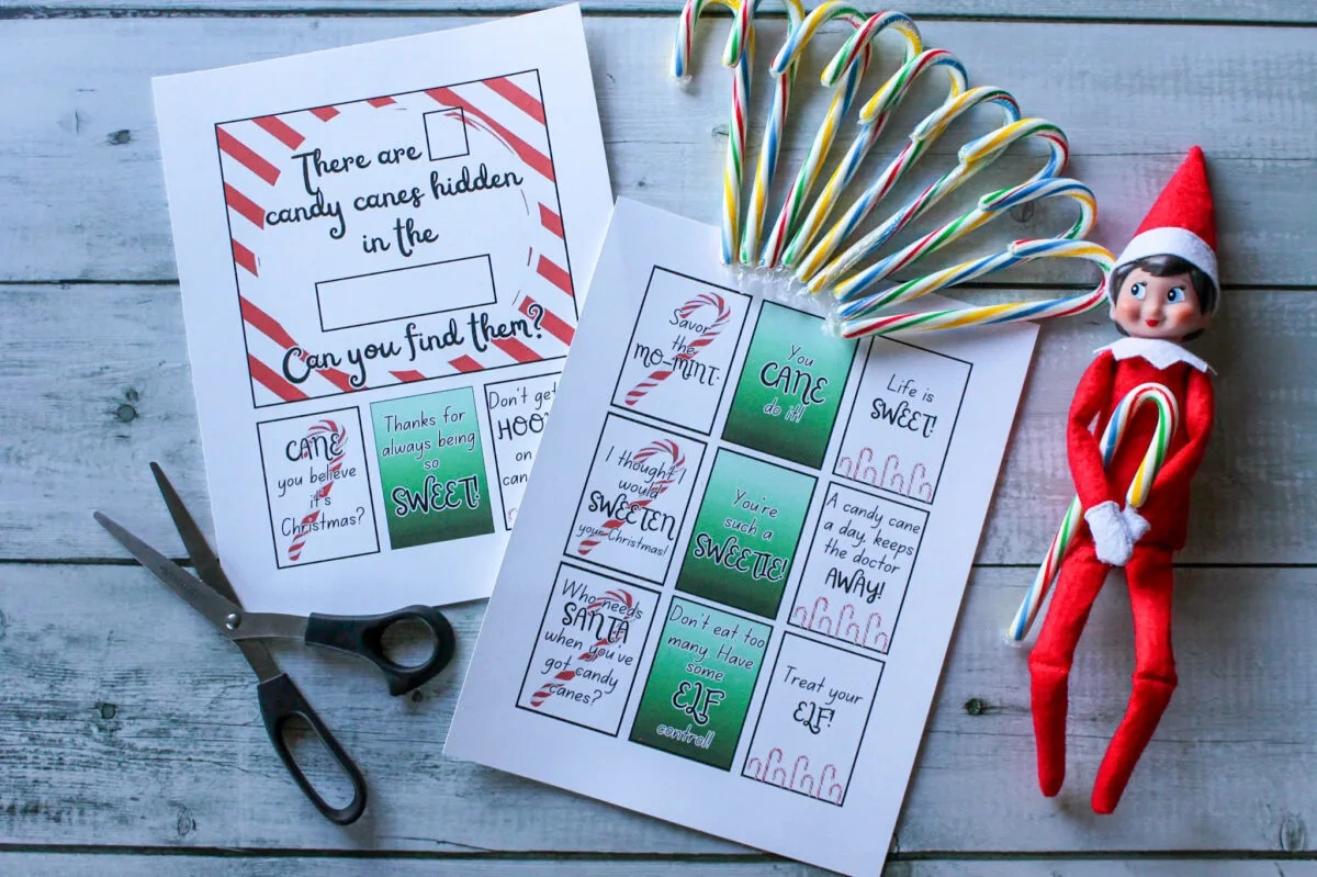 Elf On The Shelf Candy Cane Hunt Printable Game for Elf on the Shelf Find the Candy Canes Printable
