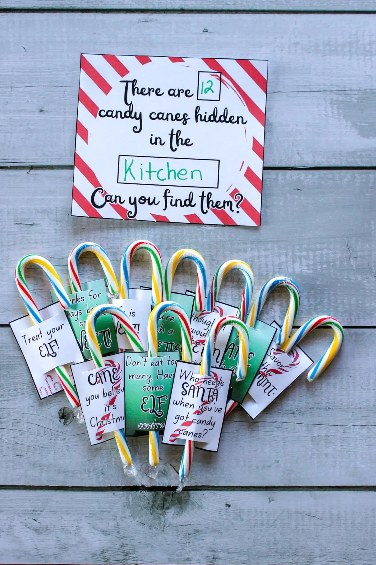 Elf On The Shelf Candy Cane Hunt Printable Game in Elf on the Shelf Find the Candy Canes Printable