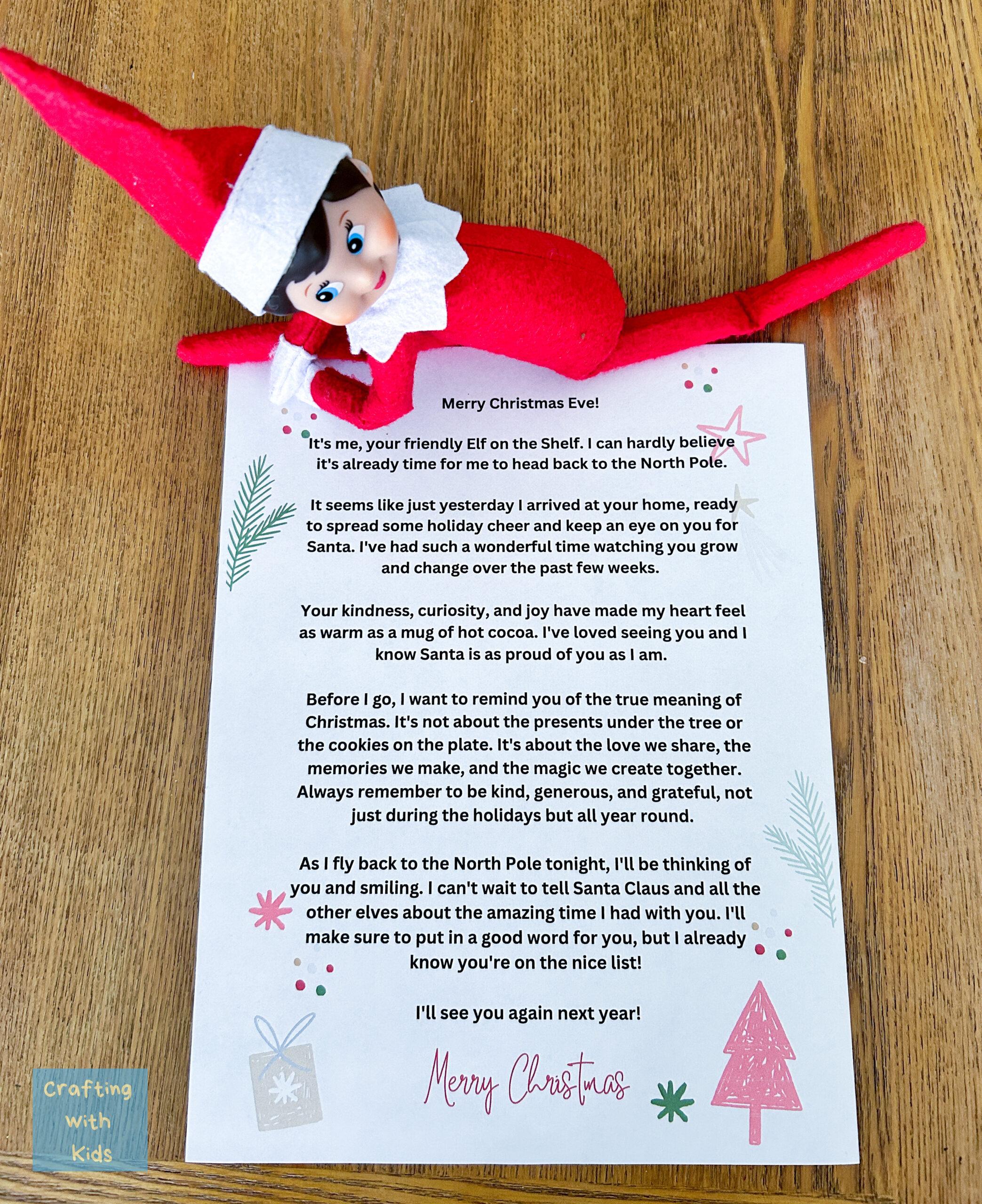 Elf On The Shelf Christmas Eve Letter Free Printable throughout Christmas Eve Letter From Elf Printable