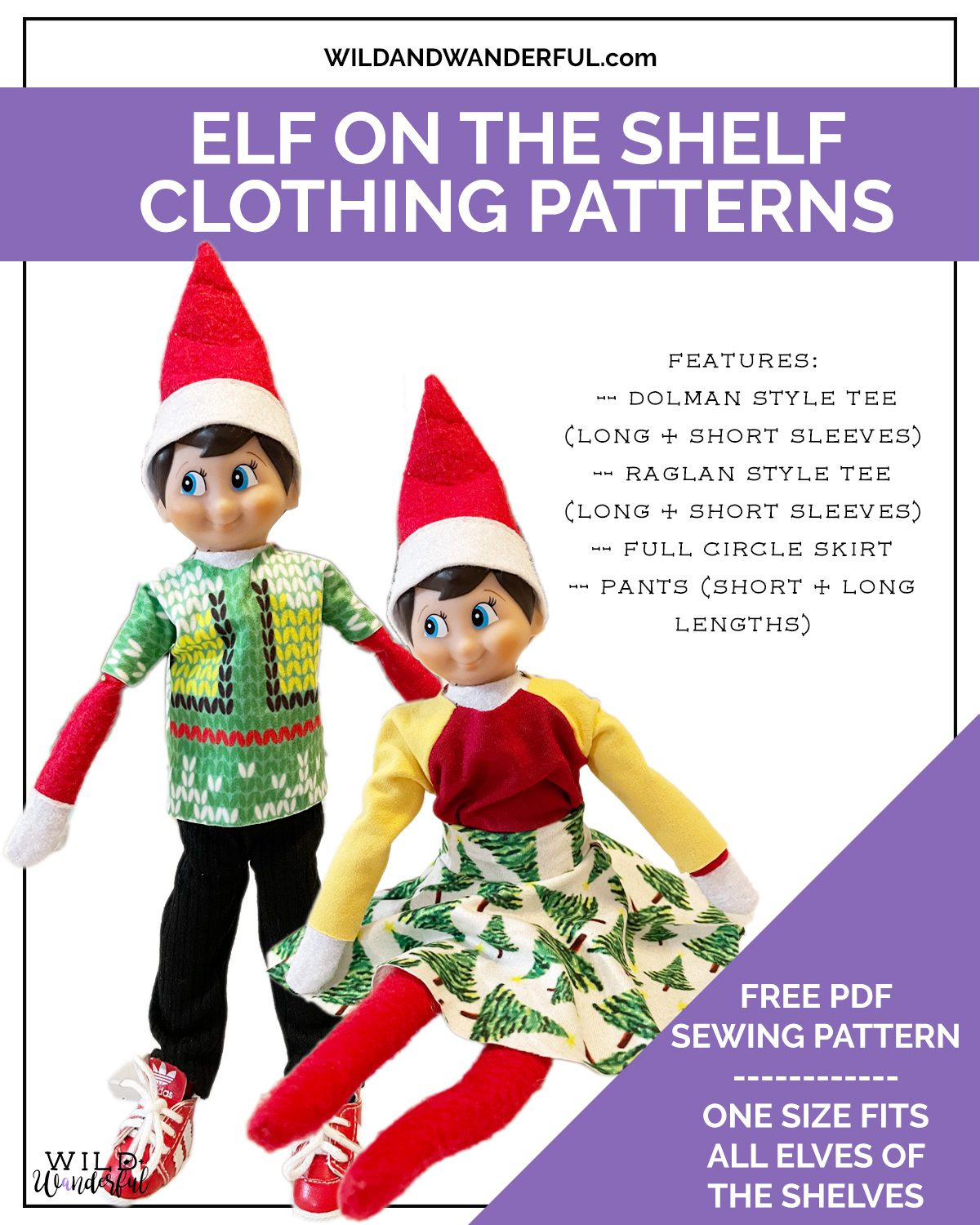 Elf On The Shelf Clothing | Free Pdf Sewing Pattern | Wild+Wanderful throughout Printable Elf On The Shelf Clothes Template
