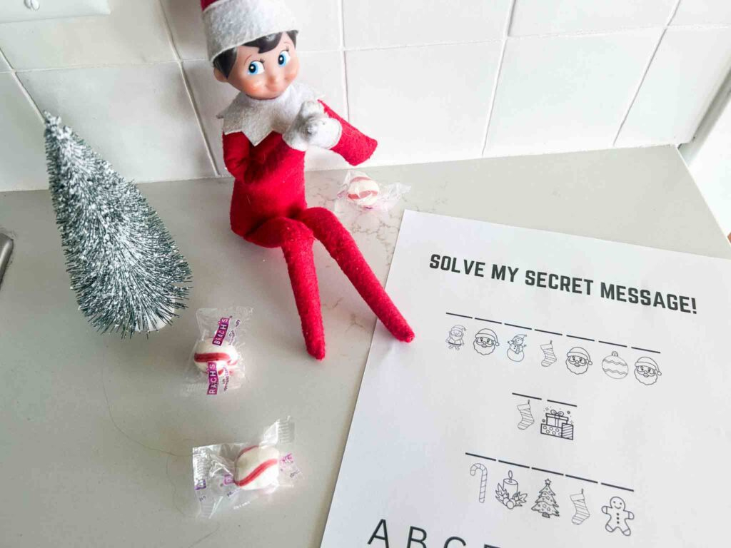 Elf On The Shelf Decoder Message (Free Printable Game) - Practical in Elf on the Shelf Decoder Printable