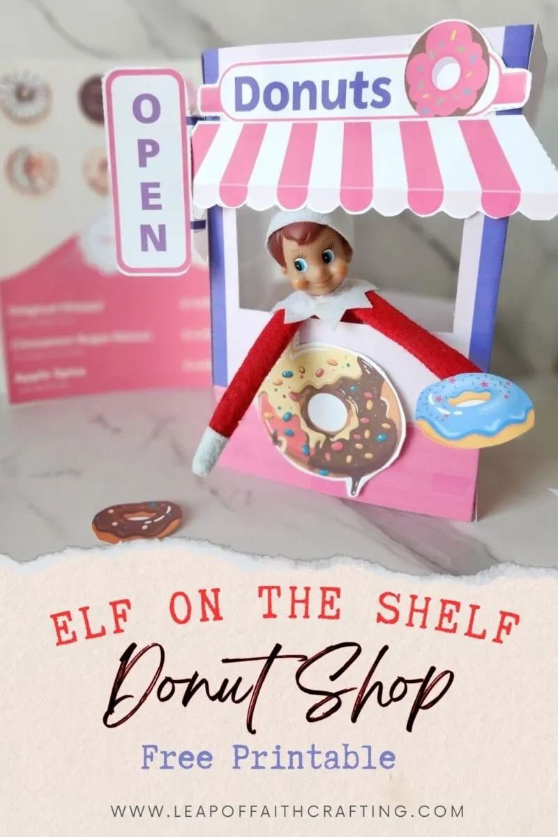 Elf On The Shelf Donut Shop Free Printable - Leap Of Faith Crafting within Elf on the Shelf Donut Printable
