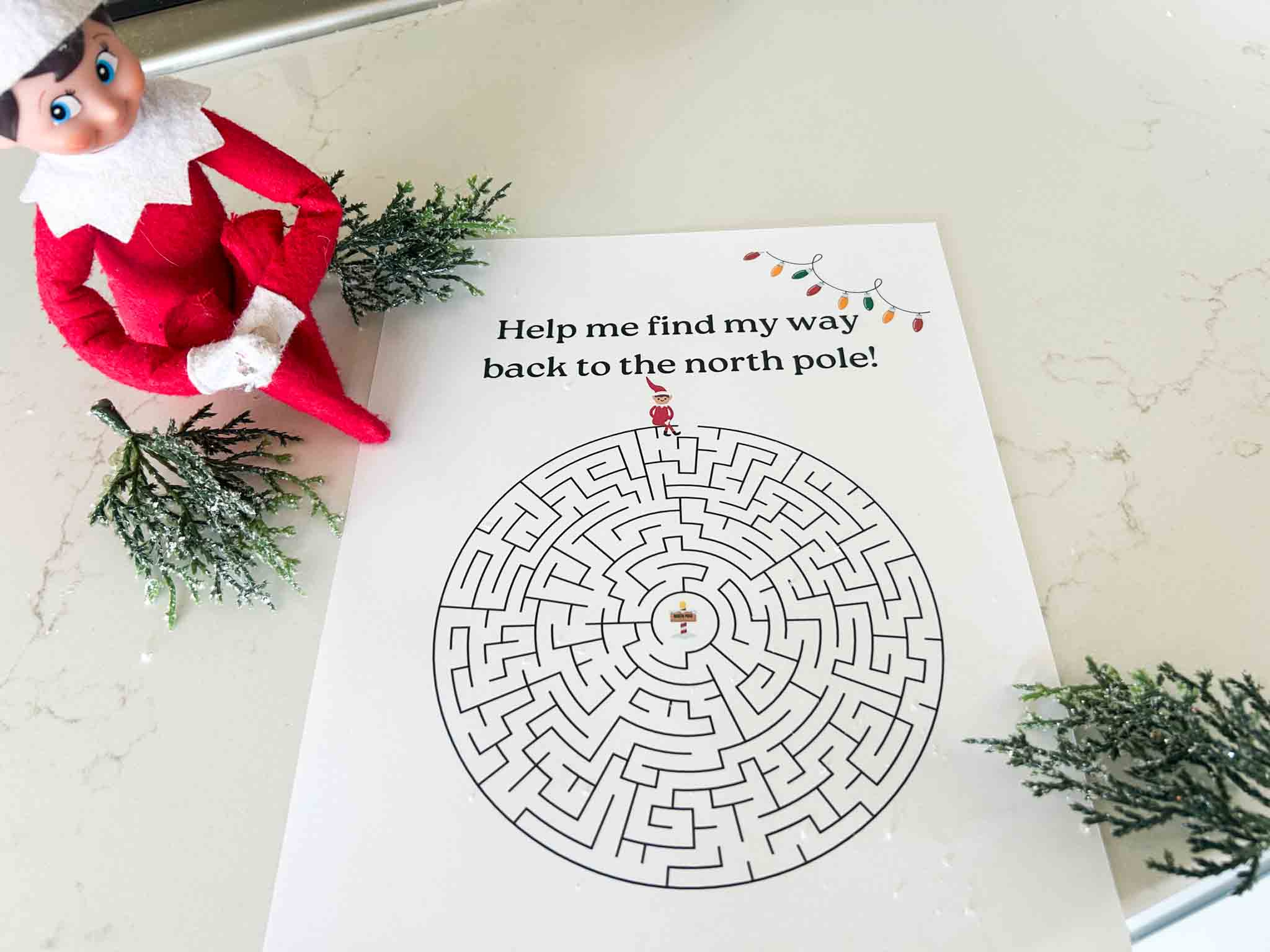 Elf On The Shelf Free Printable Maze (Fun Christmas Activity For with Christmas Elf Maze Printable
