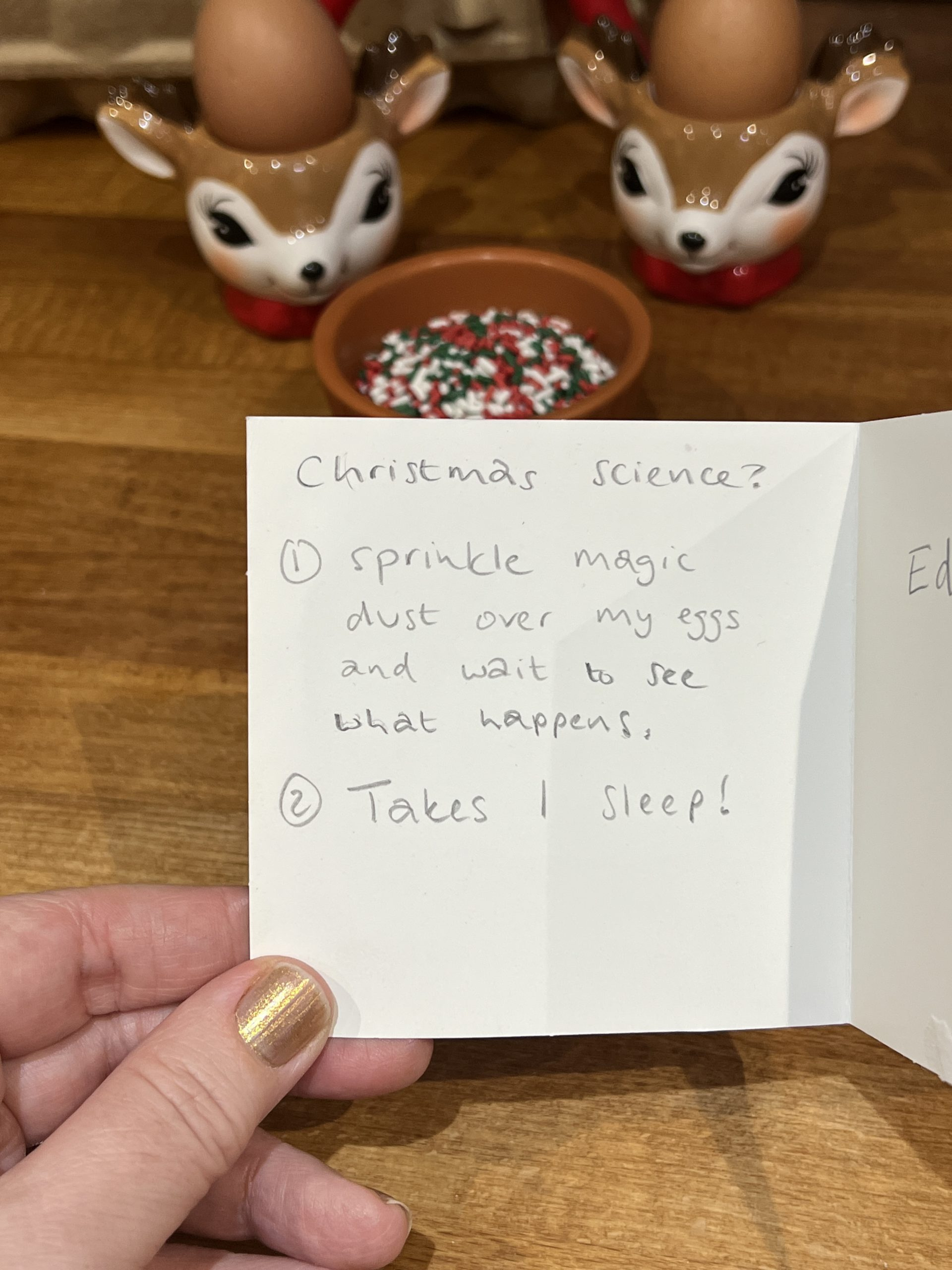 Elf On The Shelf Magic Egg Trick - The-Gingerbread-House.co.uk for Elf On The Shelf Kinder Egg Printable