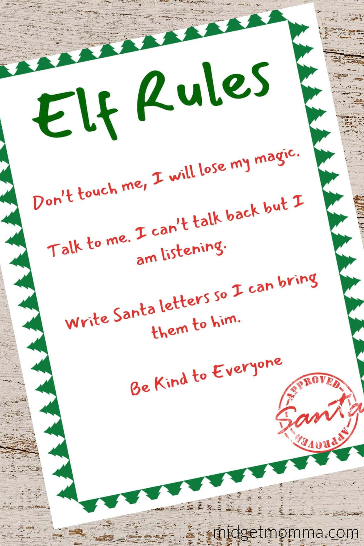 Elf On The Shelf Rules + Free Printable! • Midgetmomma inside Printable Elf on the Shelf Rules