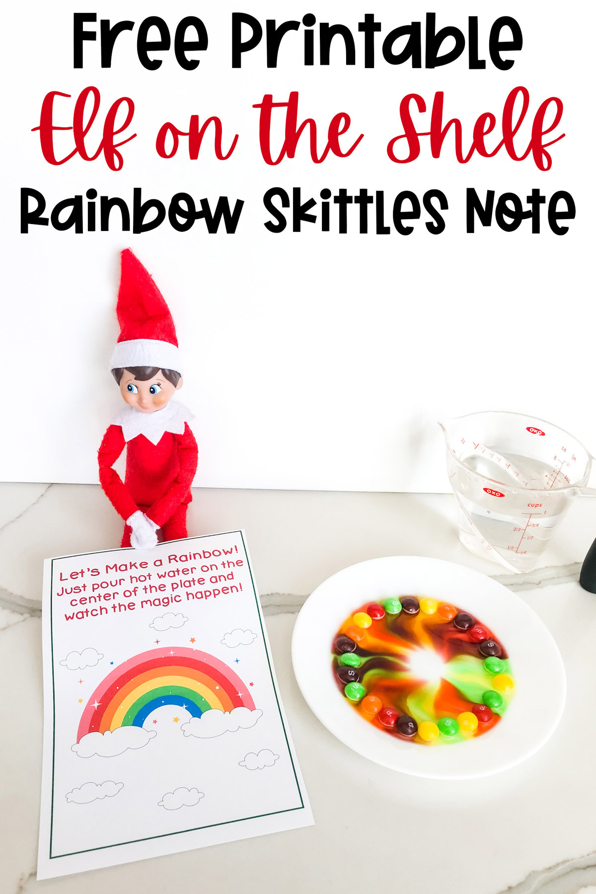 Elf On The Shelf Skittles Rainbow Printable regarding Free Printable Elf On The Shelf Skittles Note