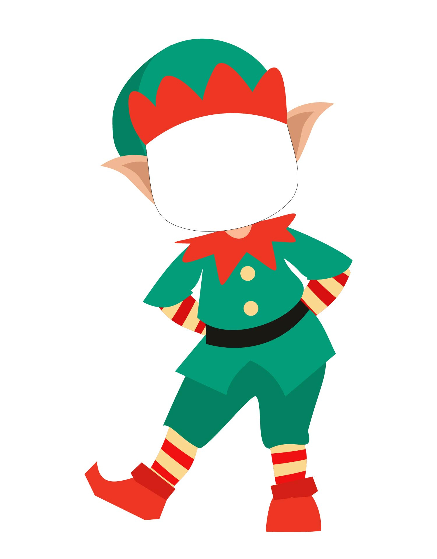 Elf Yourself Template - 15 Free Pdf Printables | Printablee intended for Body Template Printable Elf Face in Hole