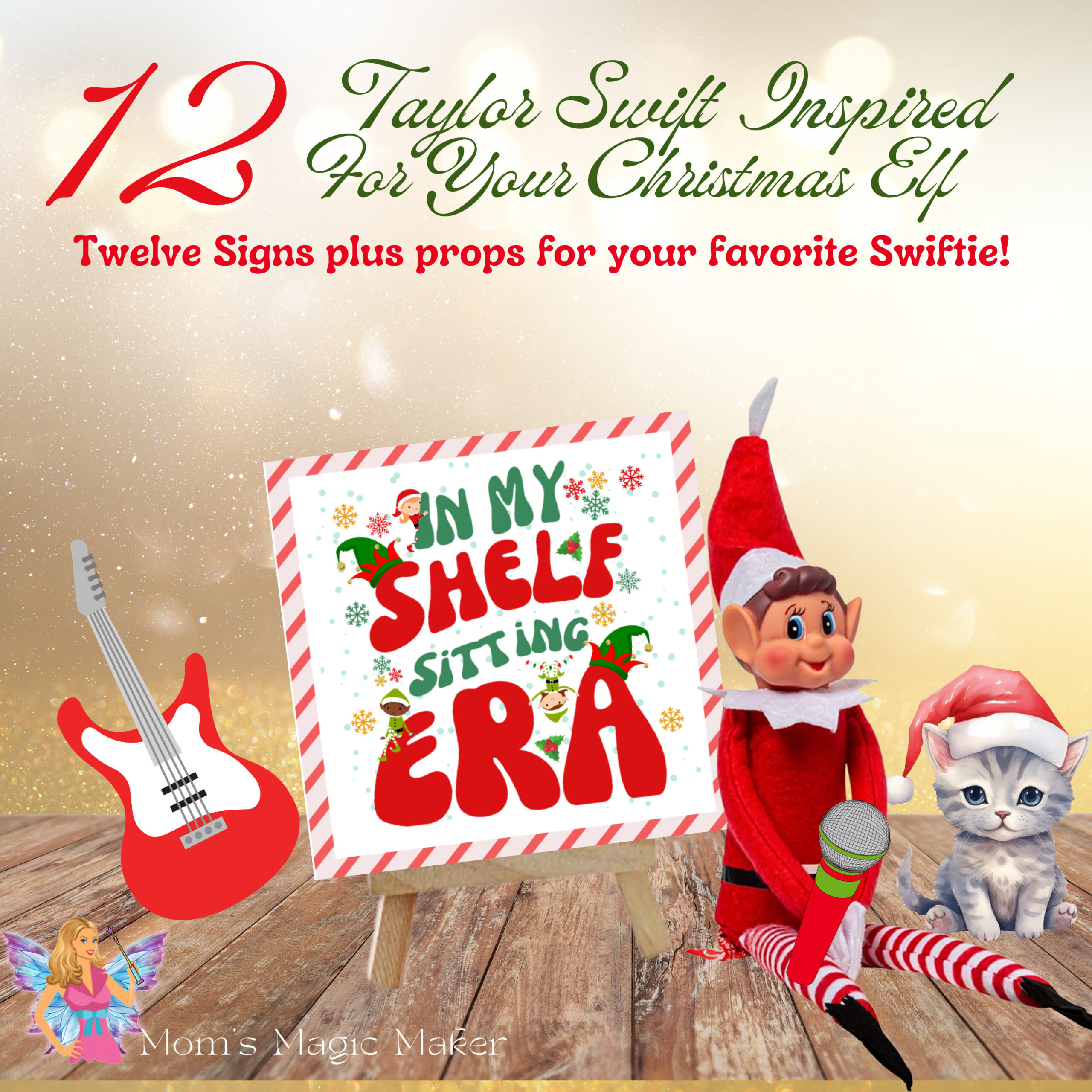 Elfie Is A Swiftie, Taylor Swift Inspired Elf Signs, Swiftie intended for Elf On The Shelf Taylor Swift Printable