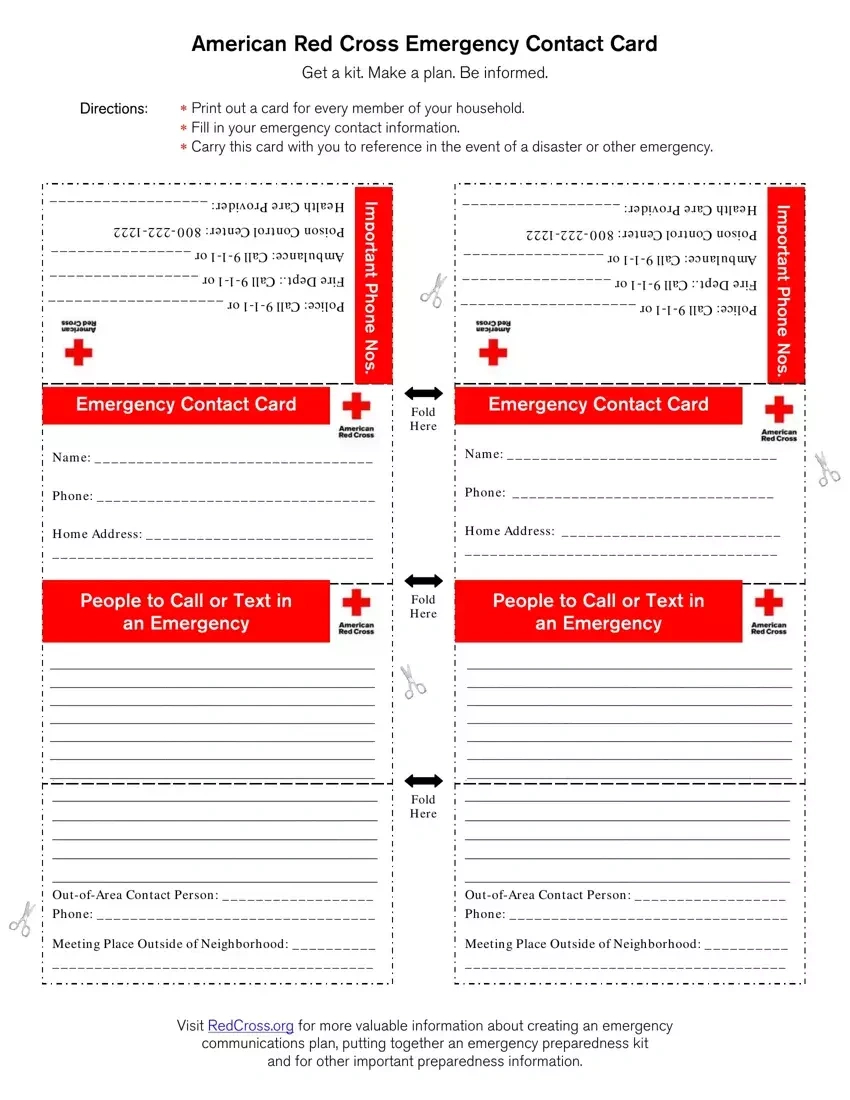 Emergency Card ≡ Fill Out Printable Pdf Forms Online for Free Emergency Card Template