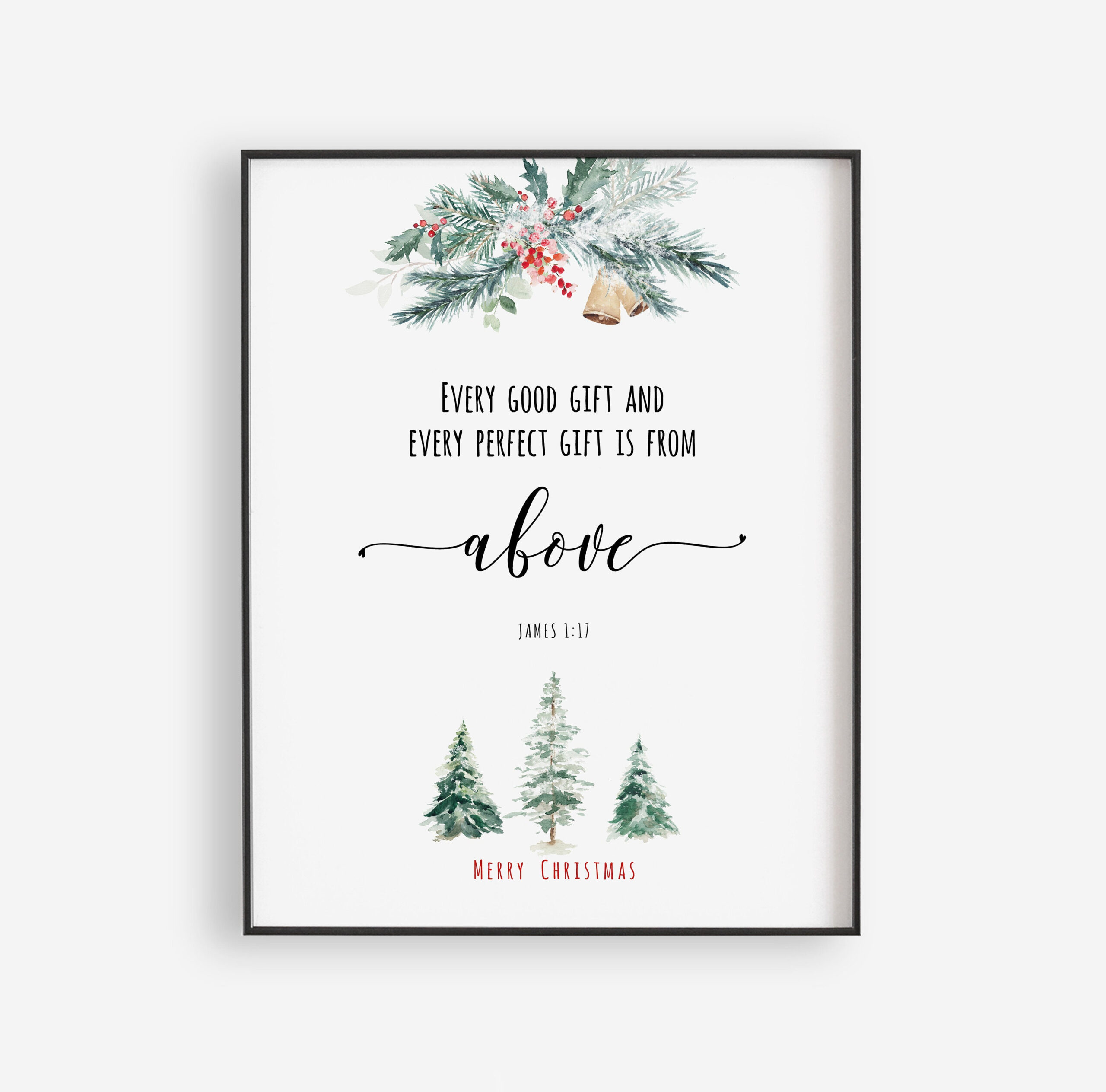 Every Good Gift Christmas Printables, Bible Verse Card Download in Christmas Bible Verse Printable