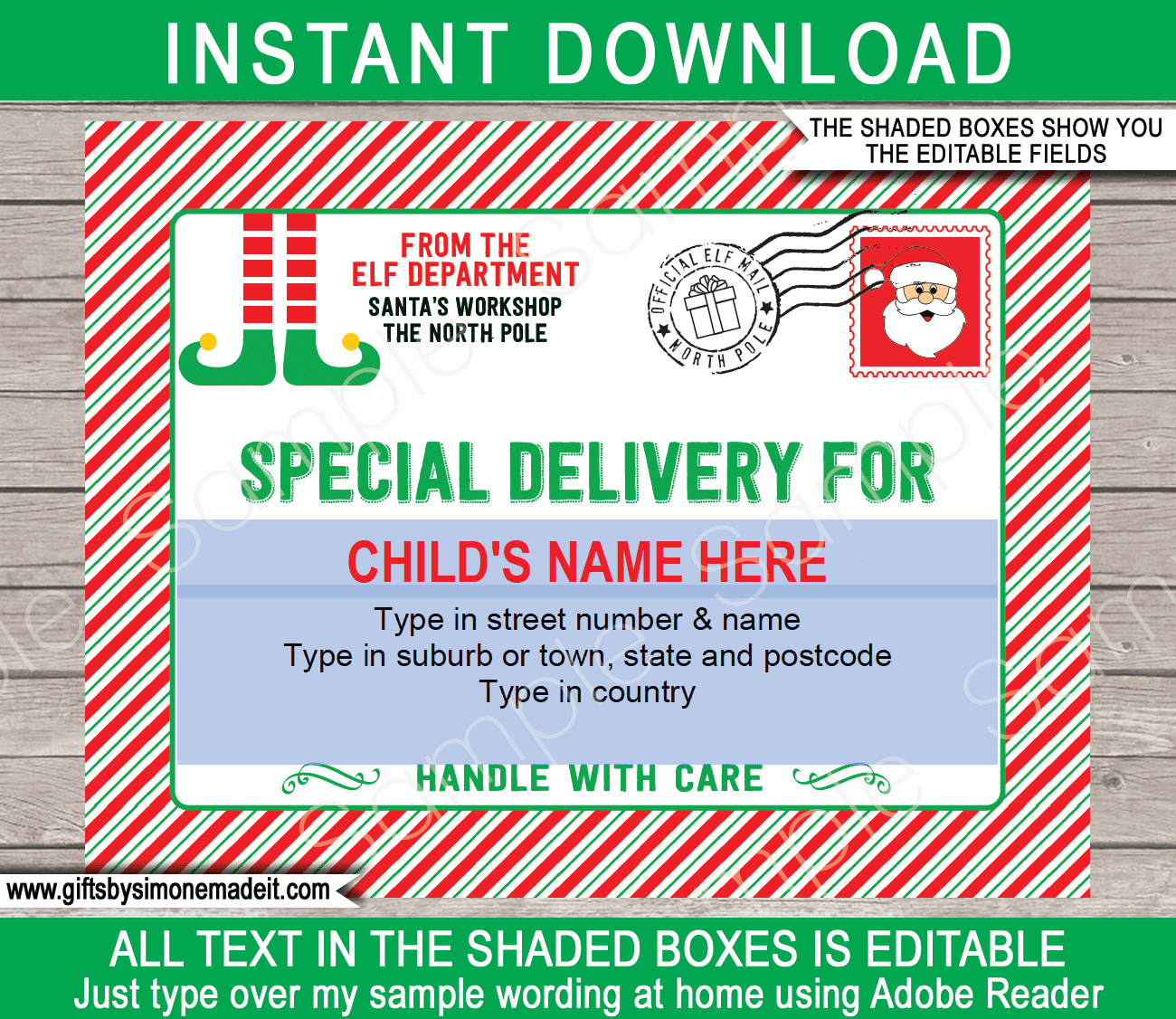 Extra Large Elf Christmas Gift Stickers throughout Free Printable Elf on the Shelf Gift Tags