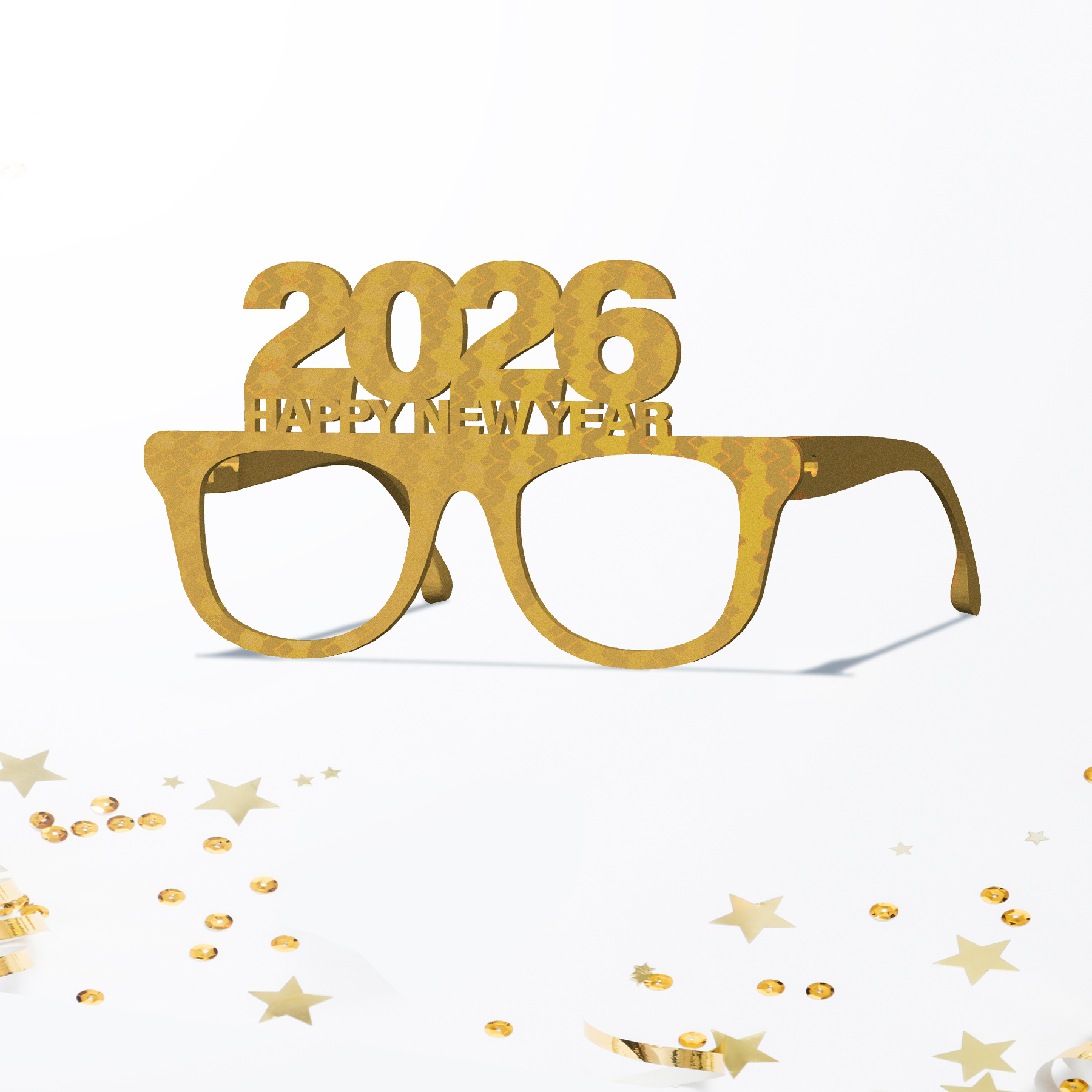 🆕 2026 New Year Glasses 3D Print Files Stl And 3Mf・ Stl File For throughout 2026 New Years Glasses Printable