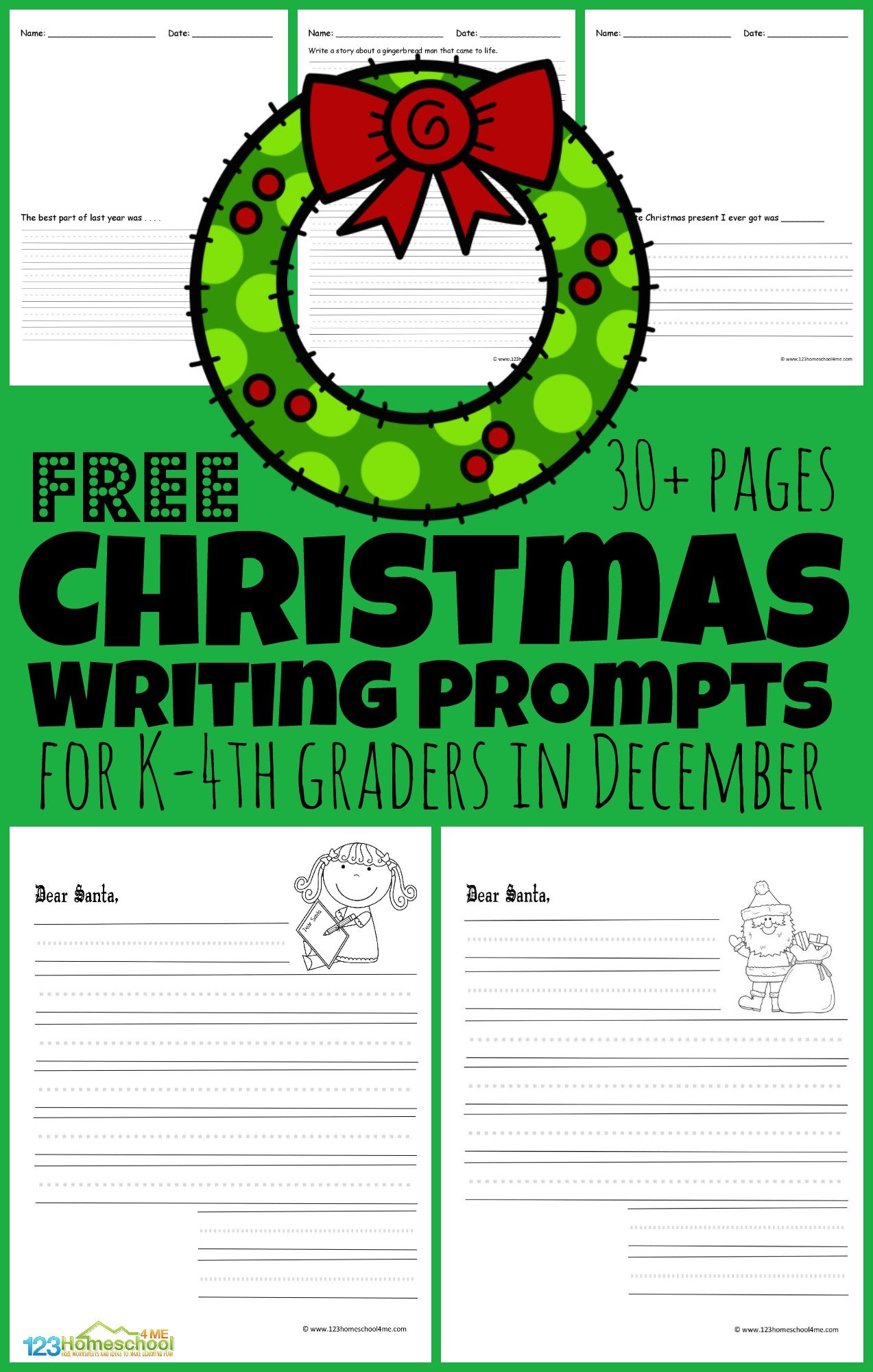 🎄 Free Christmas Writing Prompts For Kids throughout Free Christmas Writing Prompts Worksheets