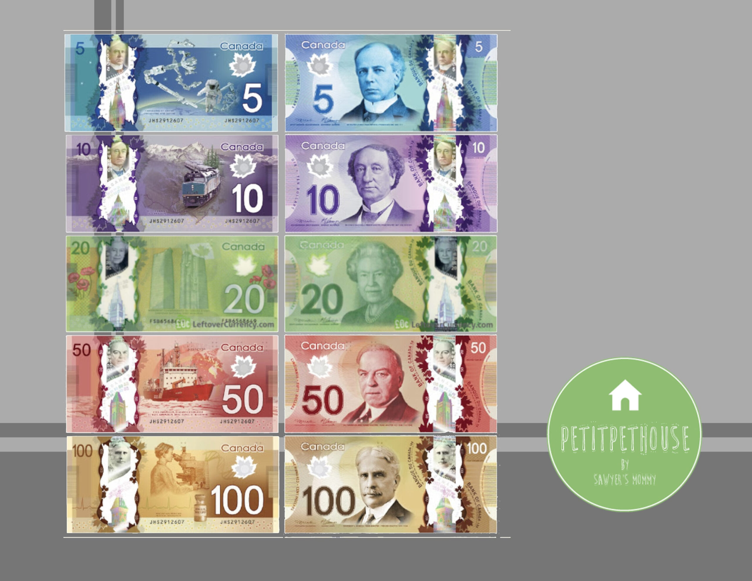 Fake Gun Canadian Money Worksheet: Coins And $5 Bills | K5 with Canadian Play Money Printables Free