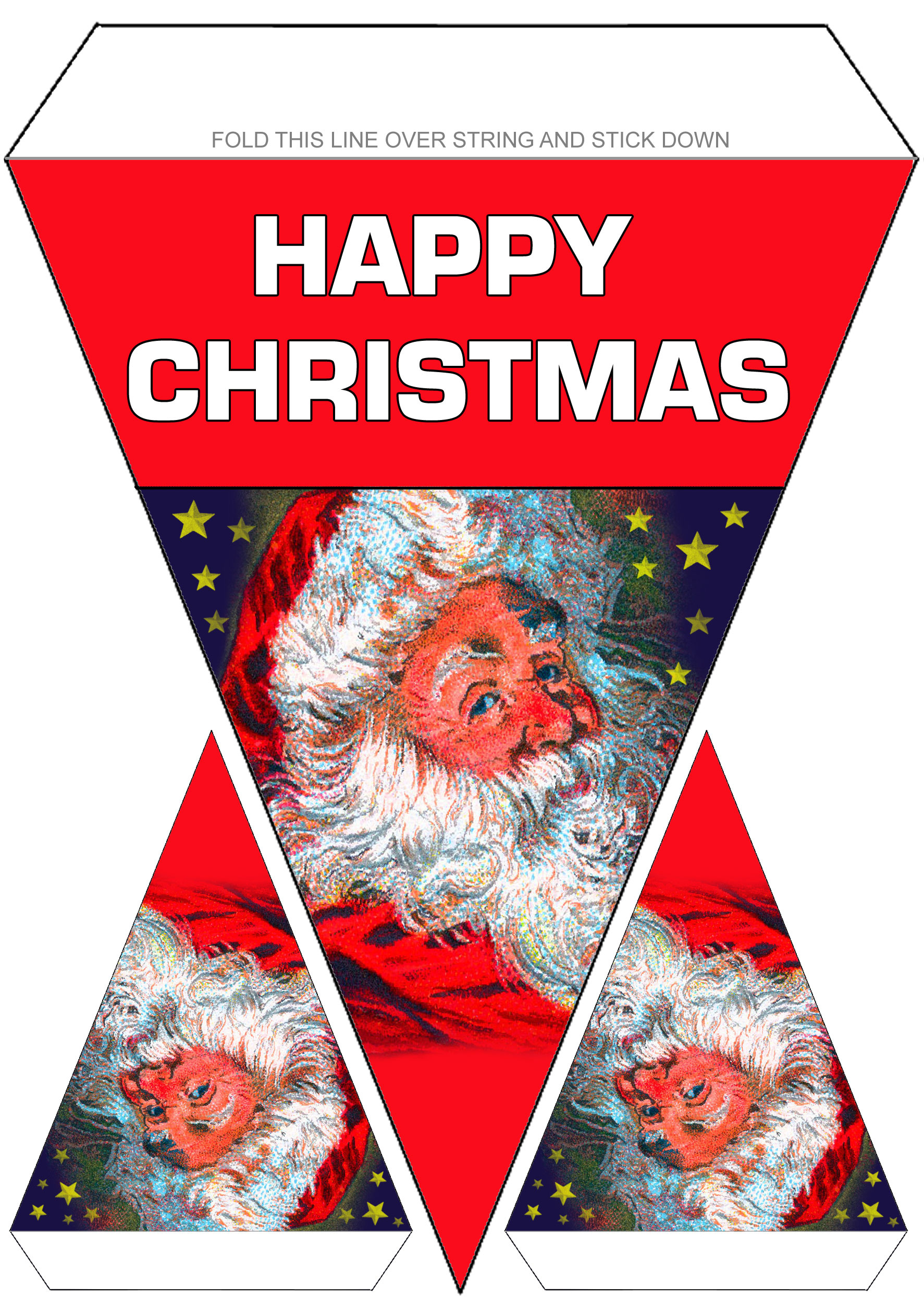 Father Christmas Bunting - Rooftop Post Printables with Christmas Bunting Free Printable