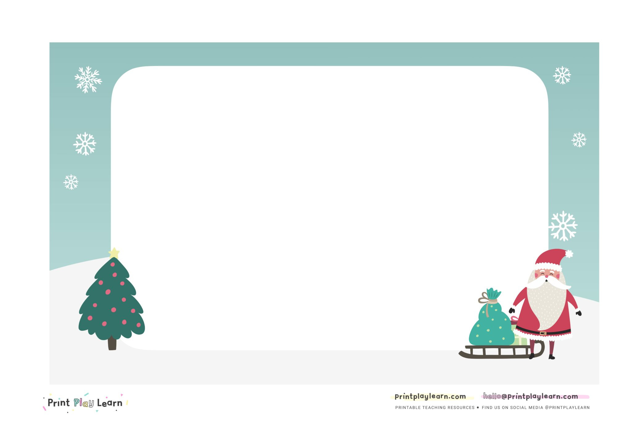 Father Christmas Writing Paper - Printable Teaching Resources with regard to Christmas Handwriting Paper Printable