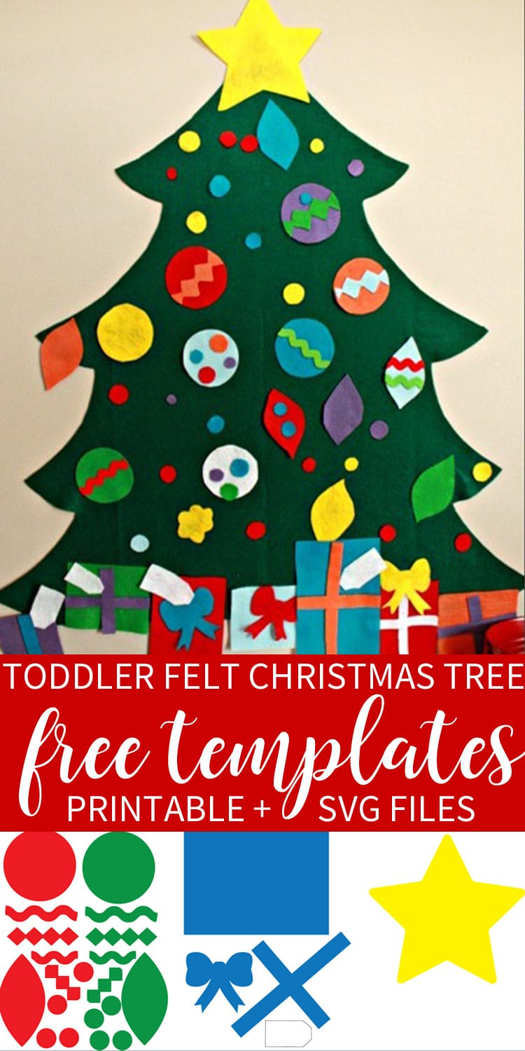 Felt Christmas Tree Patterns & Cut Files – That'S What {Che} Said in Printable Felt Christmas Tree Pattern