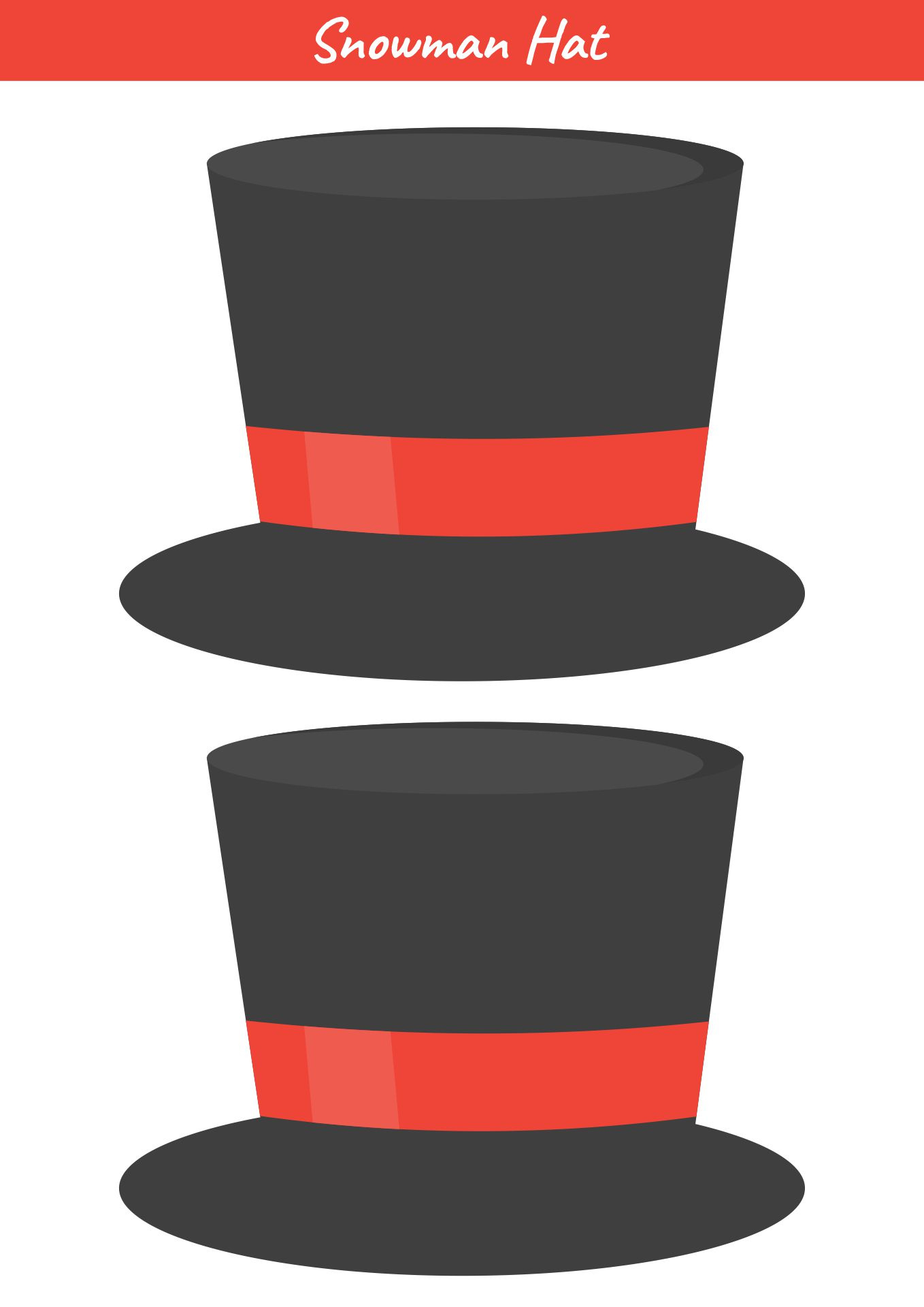 Felt Snowman Hat Template - 10 Free Pdf Printables | Printablee within Printable Snowman Hat