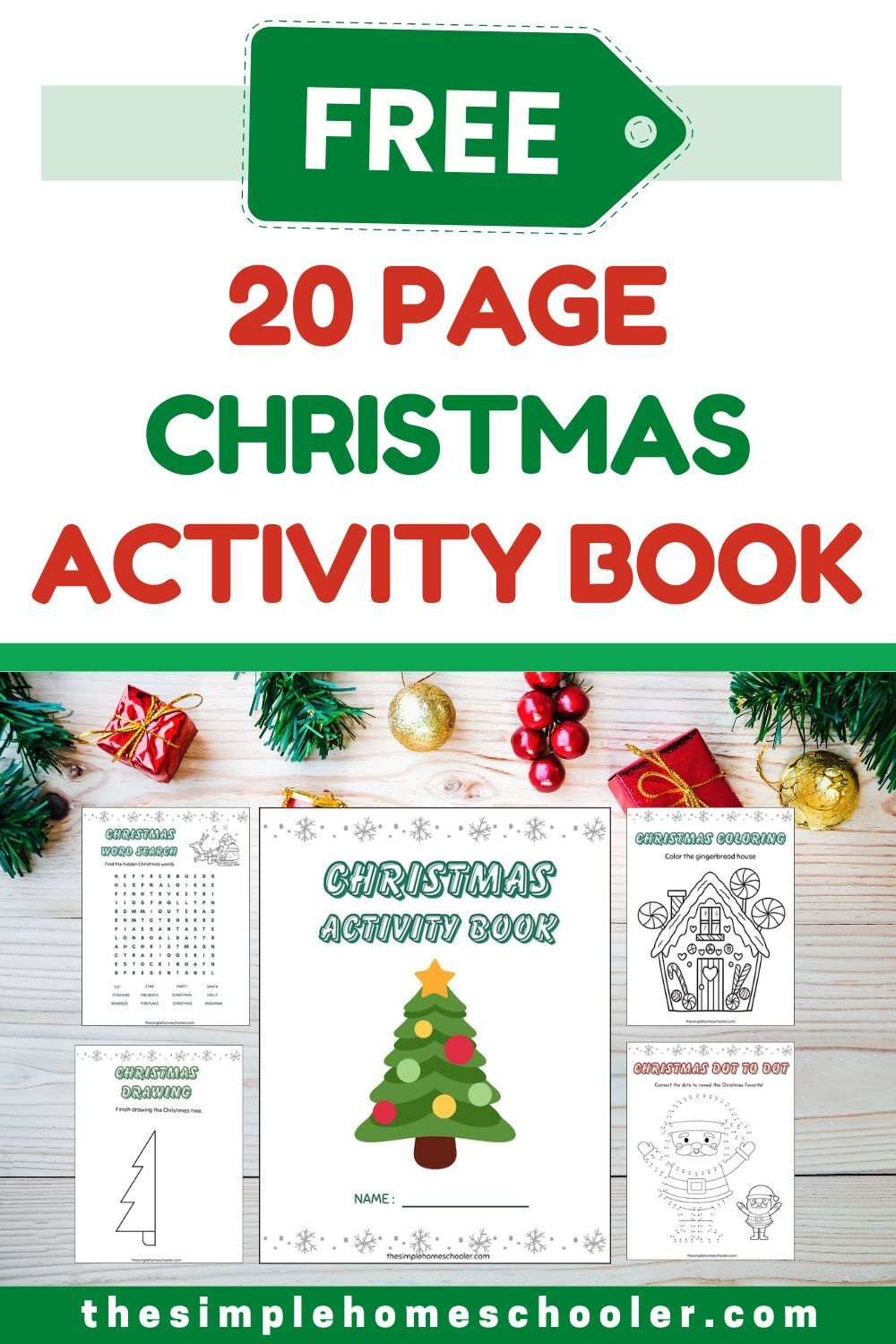 Festive Free Christmas Activity Booklet Printable - The Simple within Christmas Booklets Printable Free