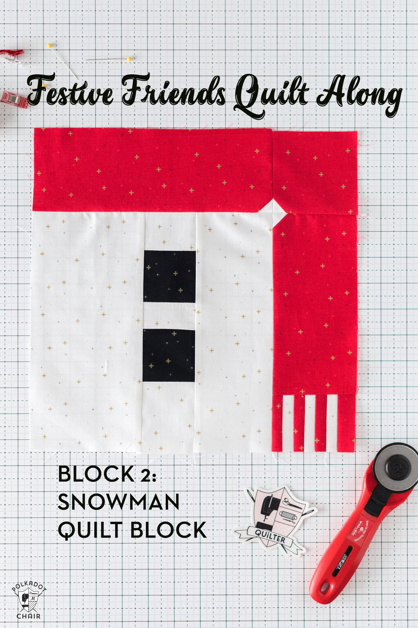 Festive Friends Snowman Quilt Block Pattern within Free Snowman Quilt Patterns Printable