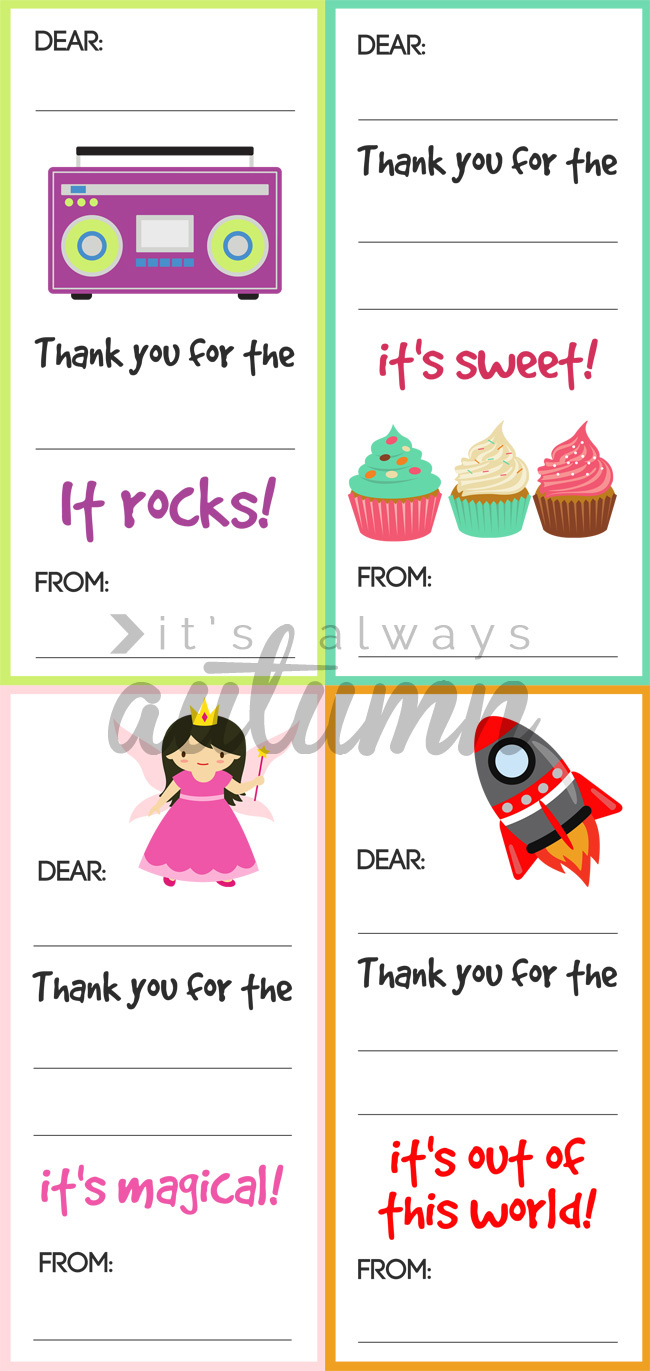 Fill In The Blank Thank You Note Printables For Kids - It&amp;#039;S Always regarding Blank Thank You Cards Printable For Kids