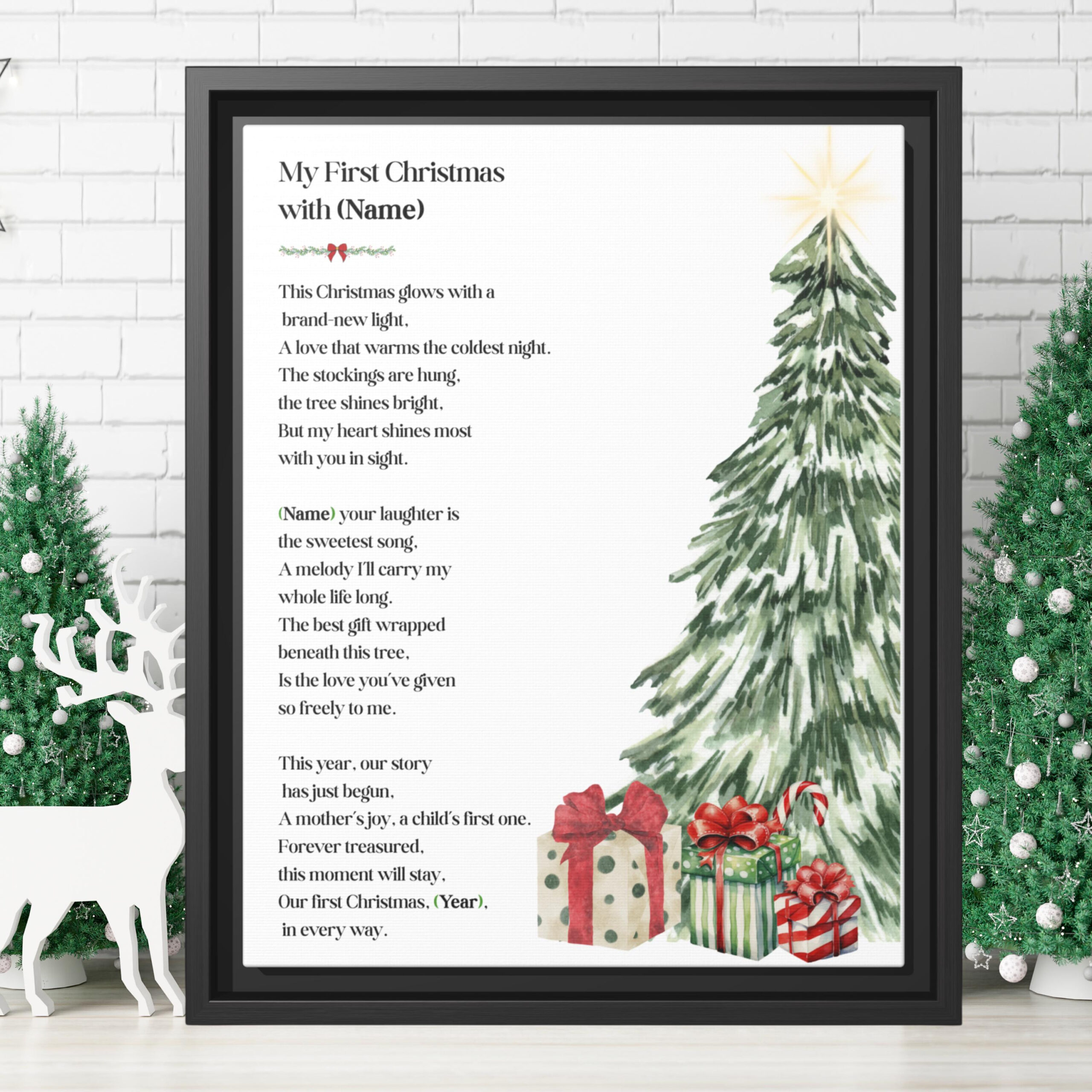 First Christmas In Heaven Poem - Etsy regarding Printable My First Christmas in Heaven