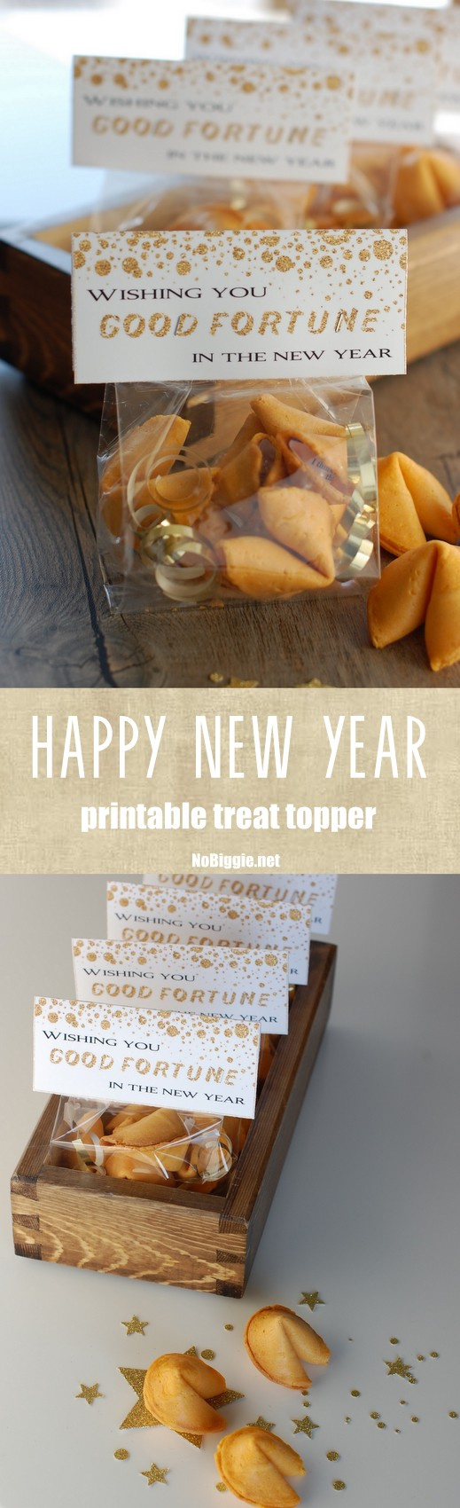 Fortune Cookie Treat Bag Topper Printable | Nobiggie pertaining to Wishing You Good Fortune in the New Year Printable