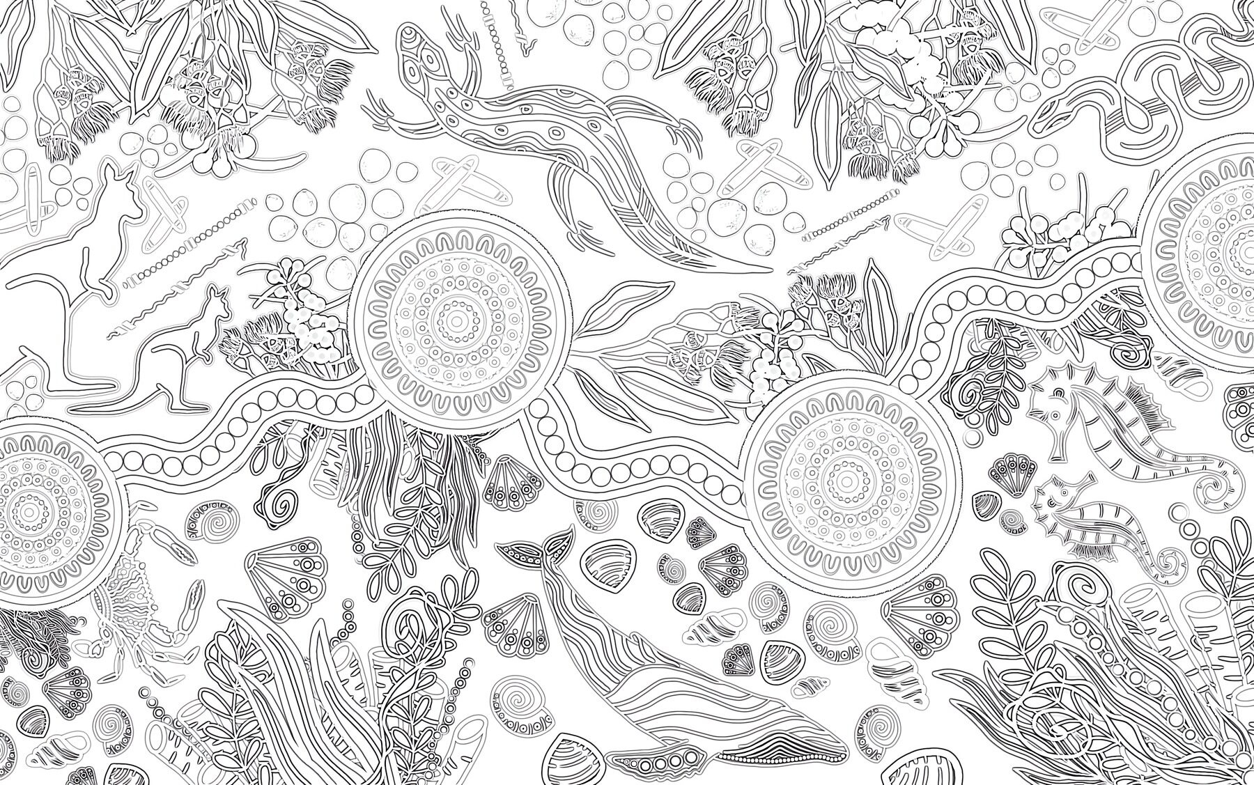 Free Aboriginal Colouring-In Pagespresten Warren with regard to Free Printable Aboriginal Colouring Pages