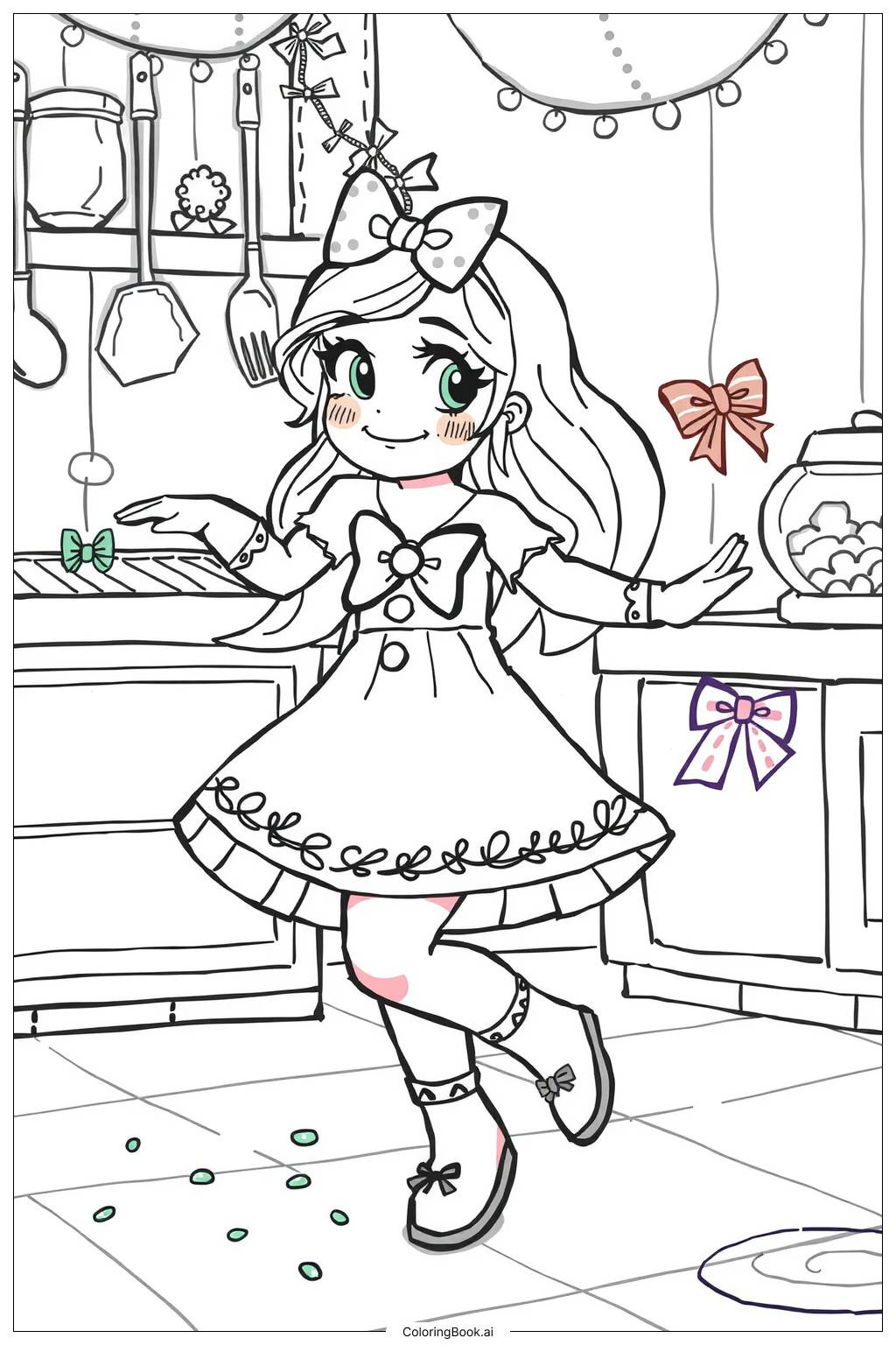Free Ai Coloring Pages Generator - Coloringbook Ai in Gingerbread Girl Coloring Printable