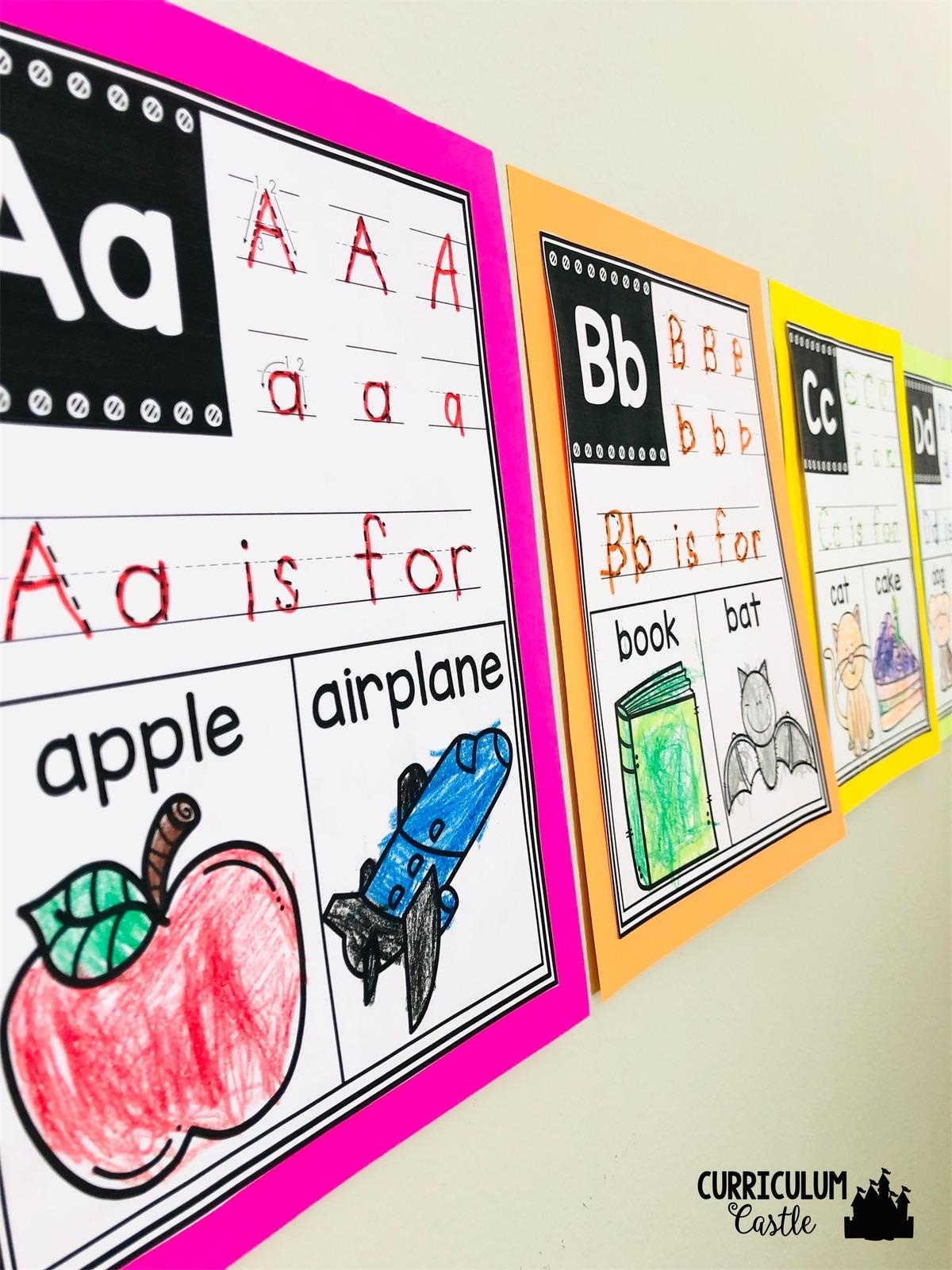 Free Alphabet Posters For The Classroom - Curriculum Castle with regard to Free Alphabet Flip Book Printable