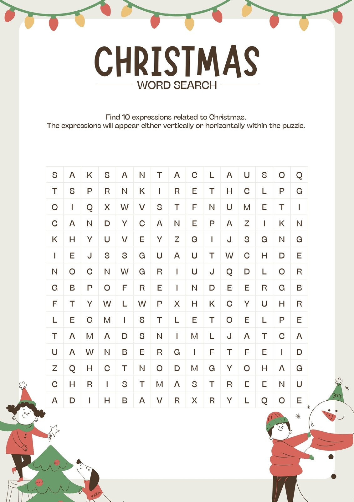 Free And Customizable Christmas Games Templates within Christmas Games Printable Worksheets