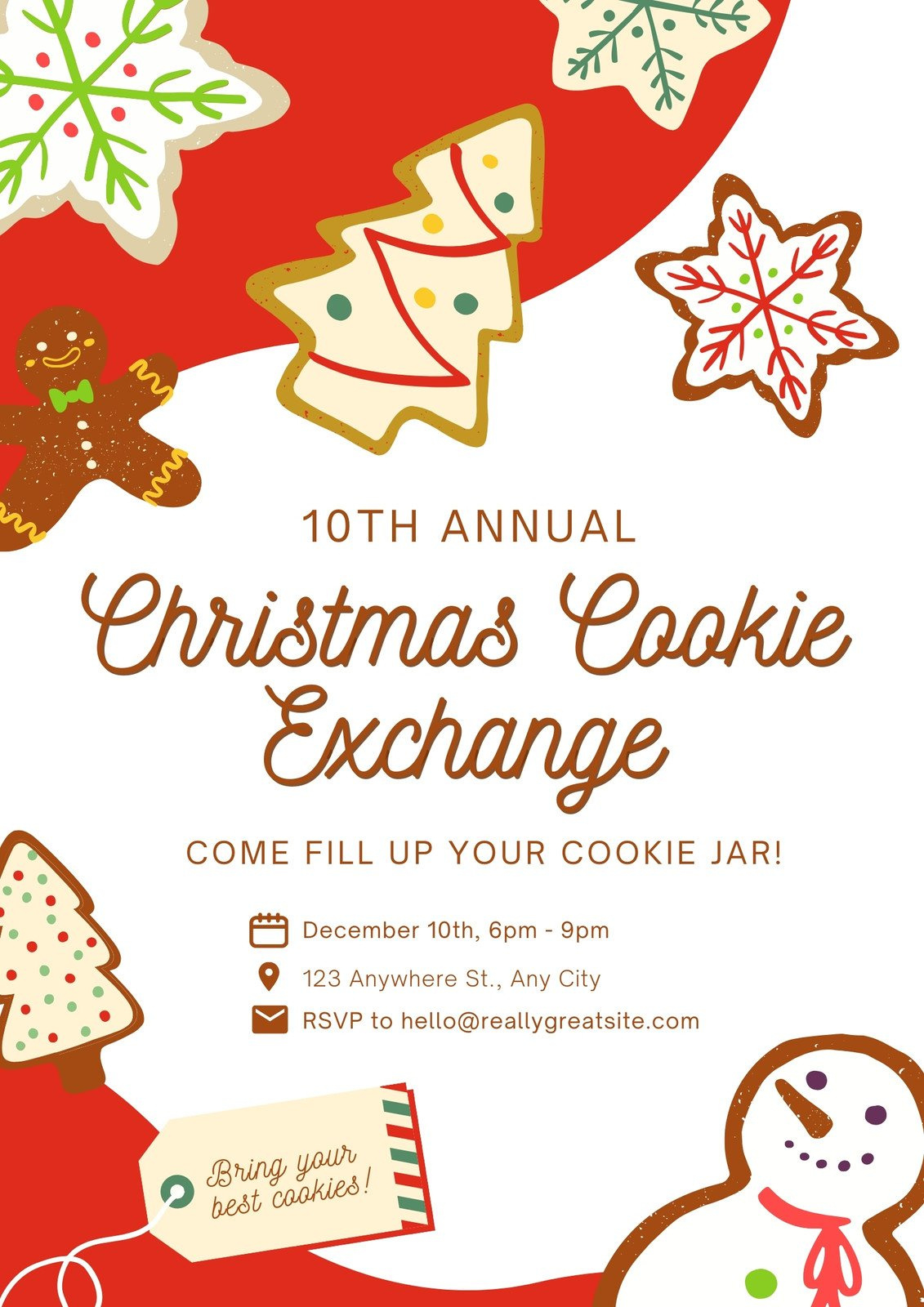 Free And Customizable Cookie Exchange Templates pertaining to Christmas Cookie Exchange Invitations Free Printable