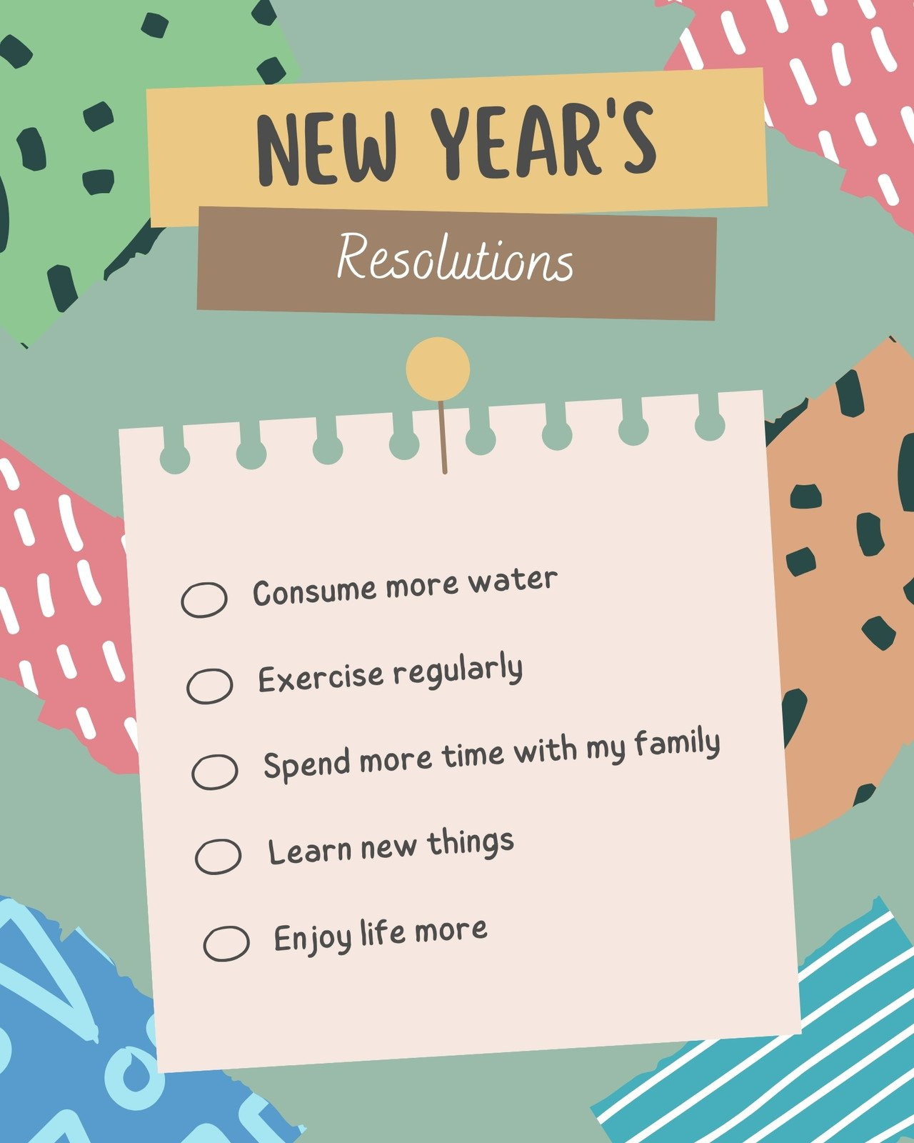 Free And Customizable New Years Resolution Templates within Kids New Year&amp;#039;S Resolution Printable