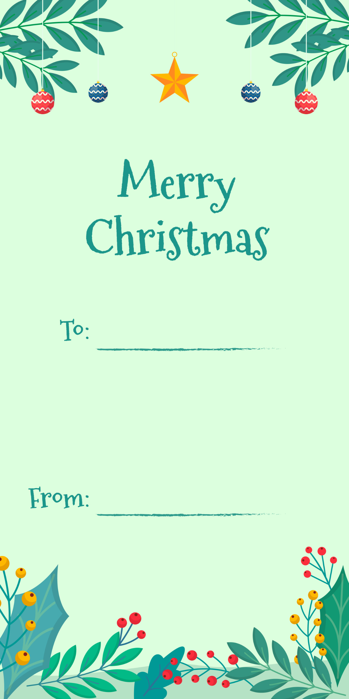 Free Blank Christmas Gift Tags Template To Edit Online throughout Blank Printable Christmas Tags