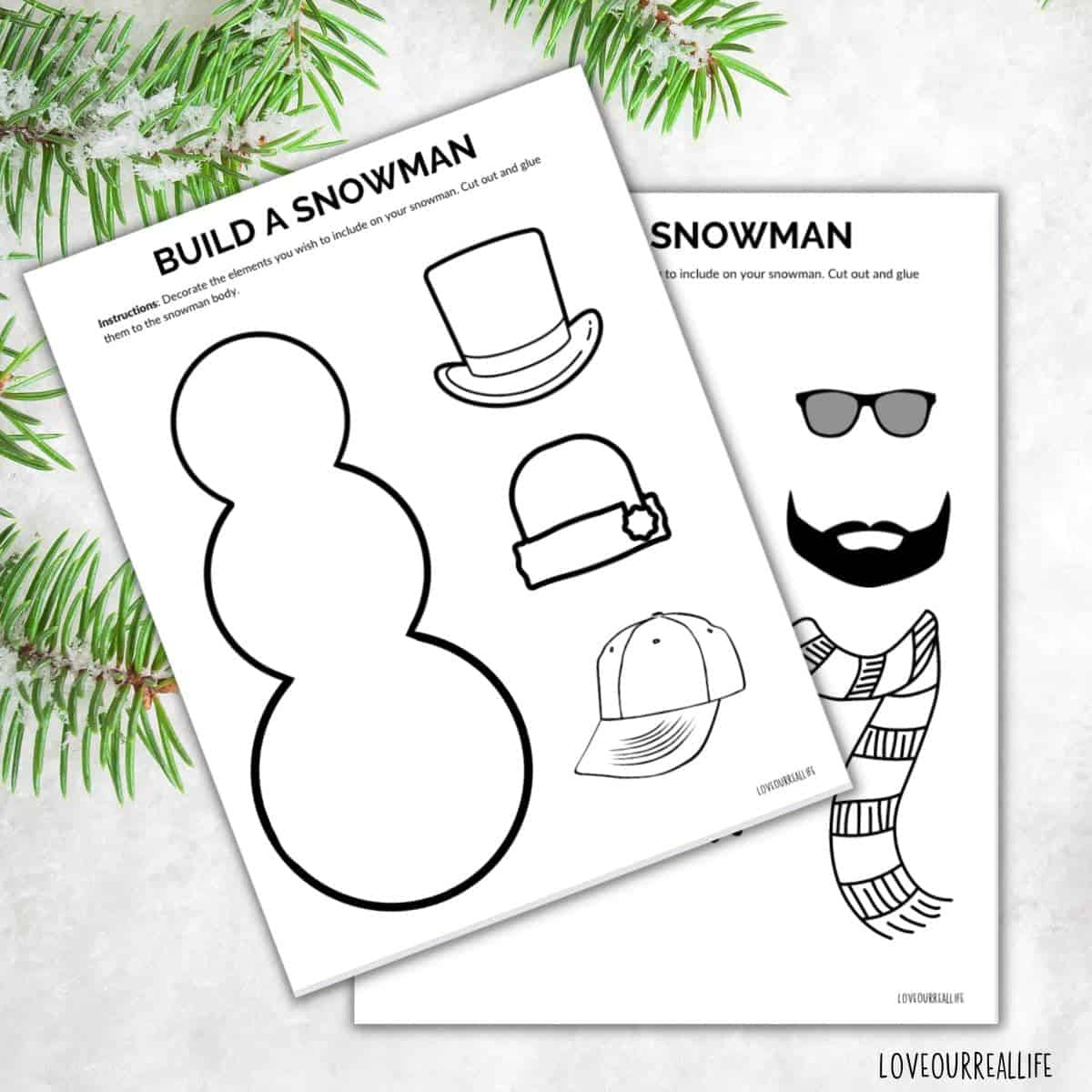 Free Build A Snowman Printable Template- Easy Craft For Kids pertaining to Decorate a Snowman Printable