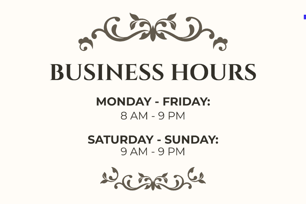 Free Business Hours Sign Template To Edit Online intended for Free Printable Business Hours Sign Template