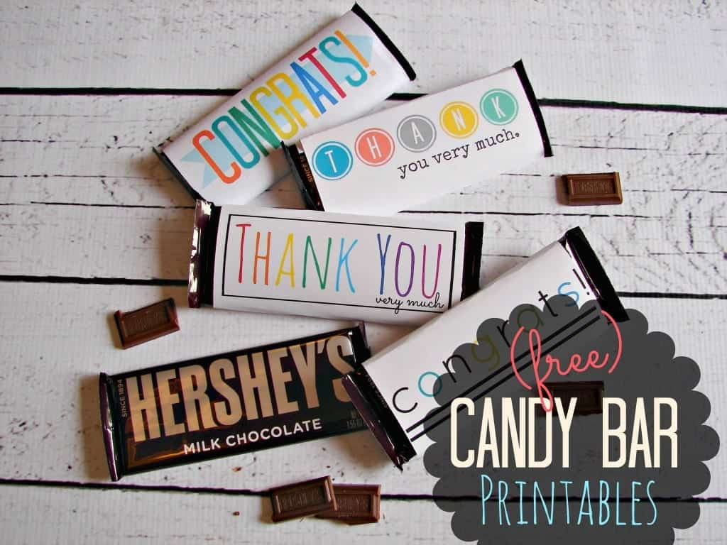 Free Candy Bar Wrapper Thank You (And Congrats) Printables! - A with regard to Free Printable Chocolate Bar Wrappers Template