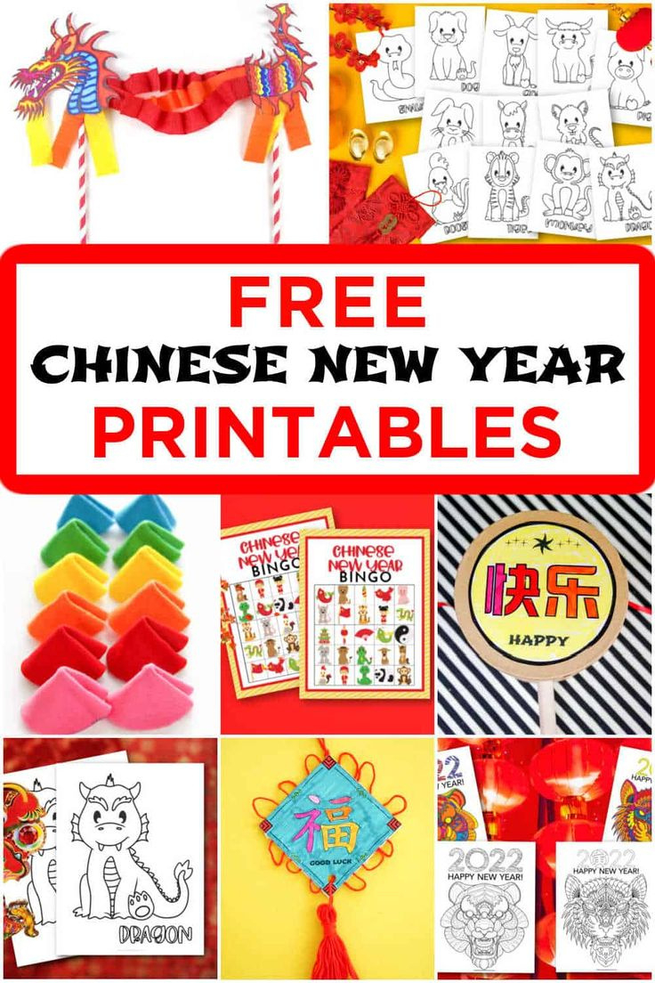 Free Chinese New Year Printables with Chinese New Year Activities For Preschool Printable