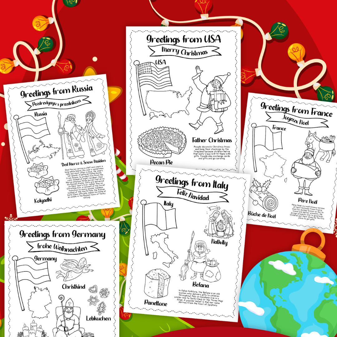 Free Christmas Around The World Worksheets (20 Pages!) - Leap Of with regard to Christmas Around The World For Kids Printable