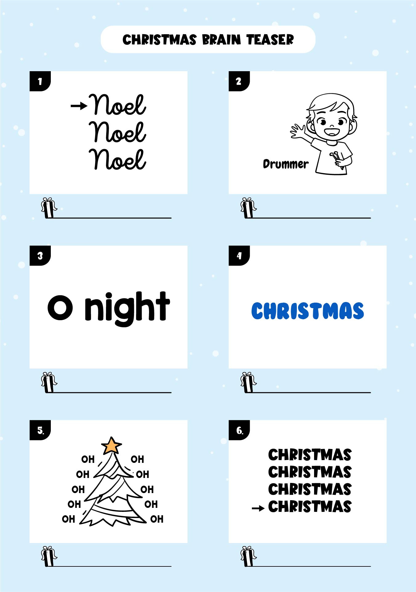 Free Christmas Brain Teasers Activities Printables, Download Free throughout Christmas Brain Games Printable