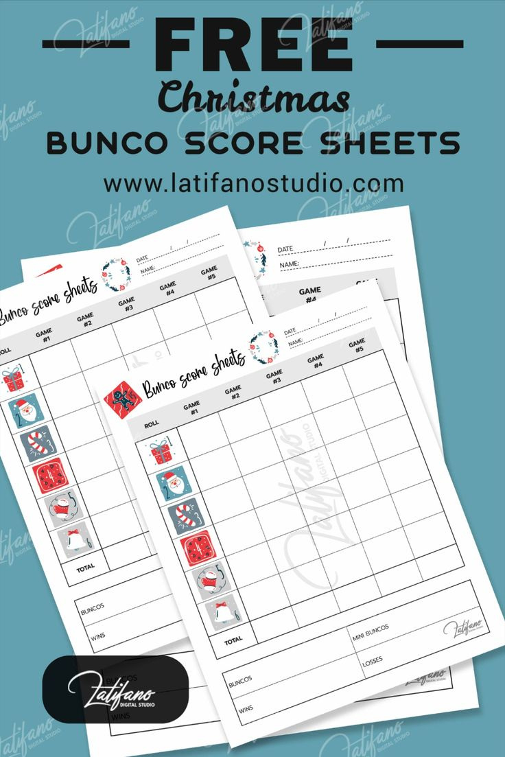 Free Christmas Bunco Score Sheets Printable - Bunco Christmas throughout Free Christmas Bunco Printable