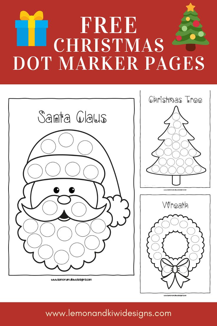 Free Christmas Do-A-Dot Printables - Lemon And Kiwi Designs with Christmas Do a Dot Free Printable