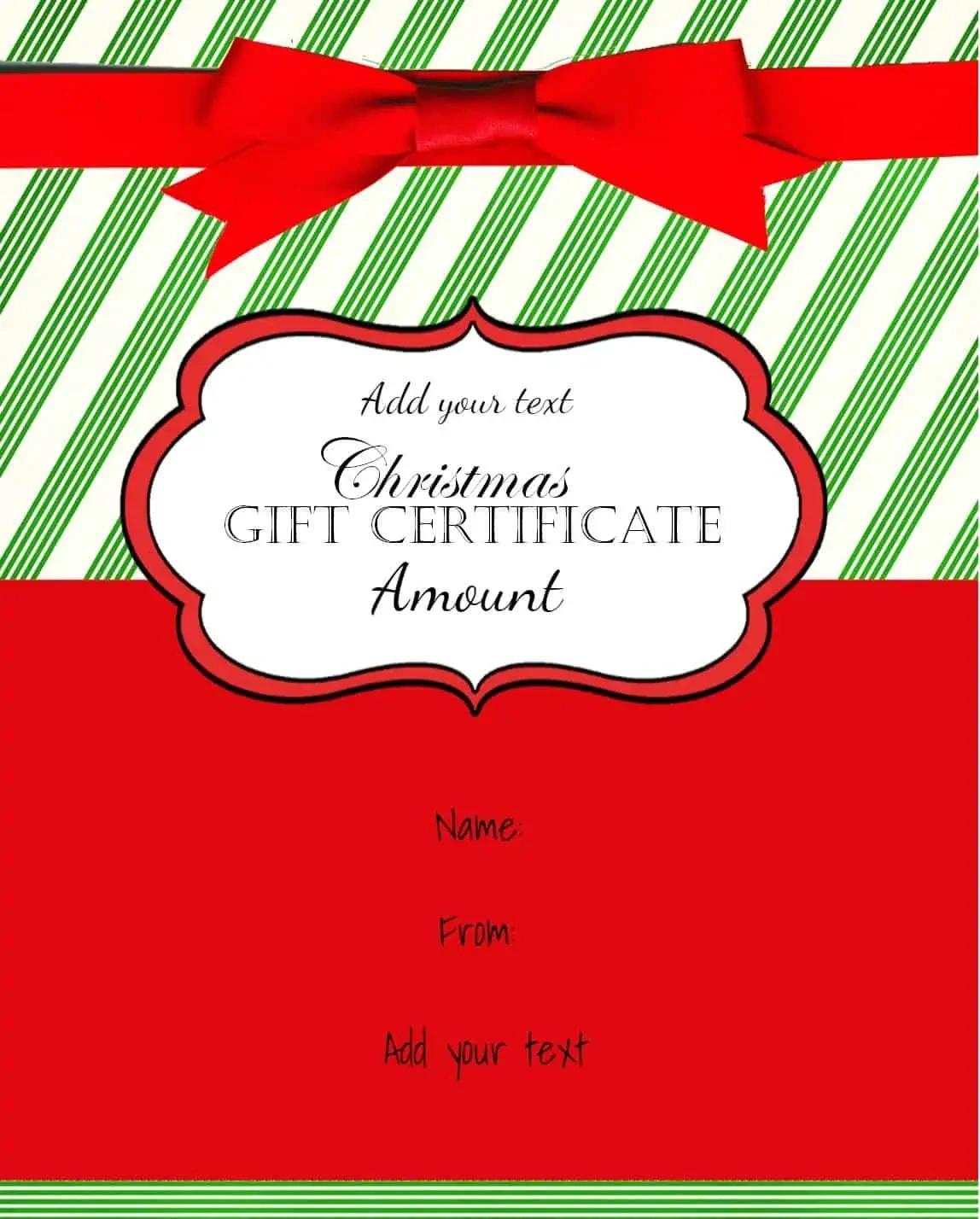 Free Christmas Gift Certificate Template | Customize & Download for Blank Christmas Gift Certificate Free Printable