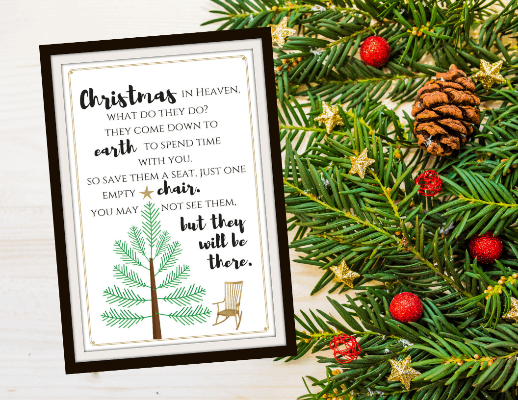 Free Christmas In Heaven Printable You Will Love - Simply September intended for My First Christmas in Heaven Poem Free Printable