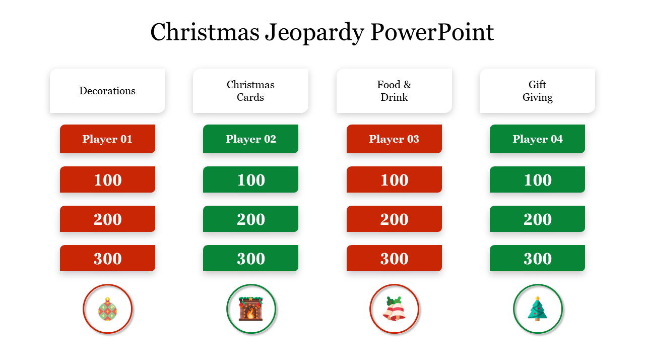 Free Christmas Jeopardy Game Ppt Template &amp;amp; Google Slides inside Christmas Jeopardy Free Printable