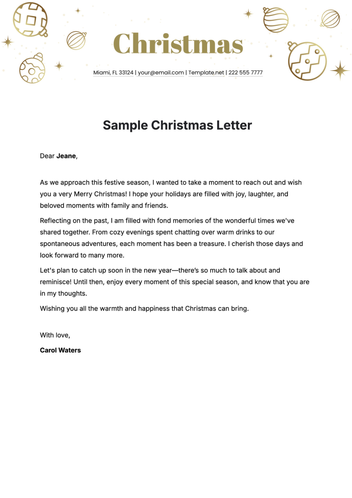 Free Christmas Letter Templates, Editable And Printable with regard to Apple Pages Christmas Letter Template